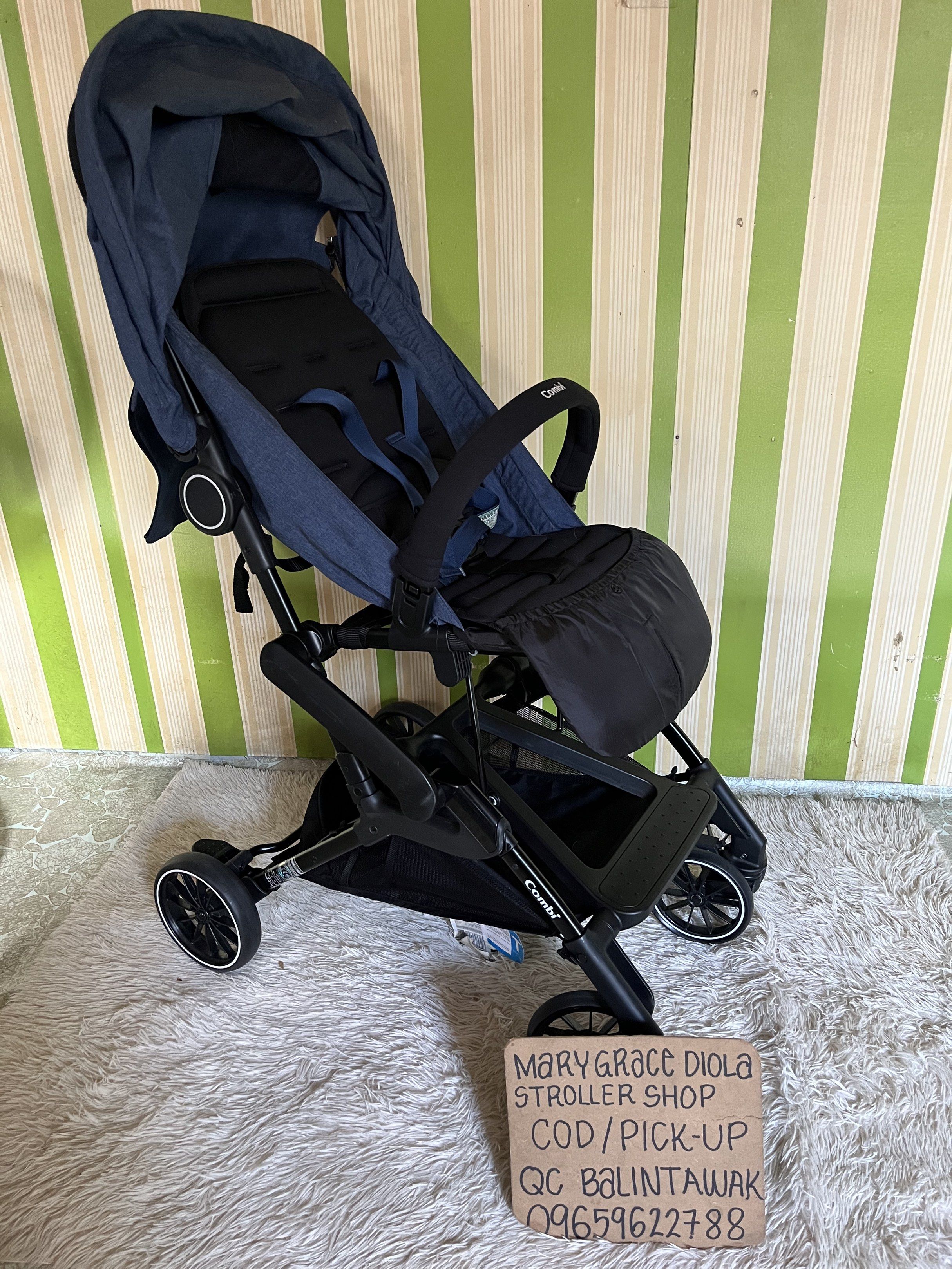 Combi compact fold stroller travel approved (Category: Strollers) located in Manila. Submitted by gracediola_18 (Listing ID 1419155637, Image 3). Description: cod or pick up qc balintawak .