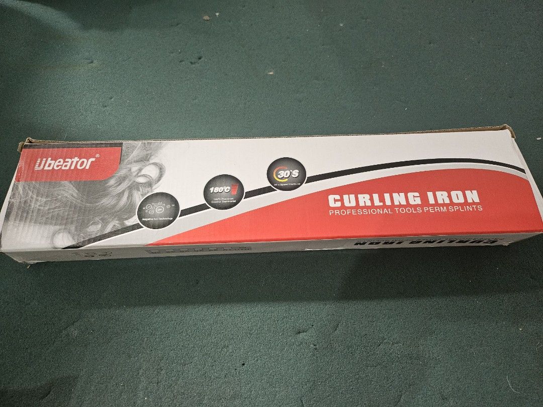 Curling iron for sale (Category: Hair) located in Pasig City. Submitted by cai81 (Listing ID 1418990214, Image 1). Description: - BRAND UBEATOR - CURLING IRON - Lightly Used.