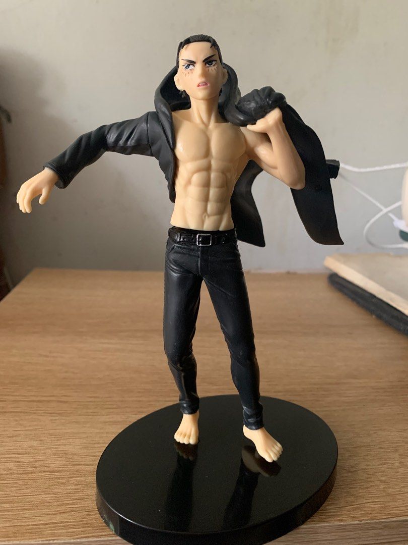 Eren Jaeger Action Figure Attack On Titan (Category: Figurines & Statues) located in Iligan City. Submitted by peetabuns (Listing ID 1419052873, Image 1). Description: good as new. no damages. no discoloration. no box. with stand height: 18cm/7”.