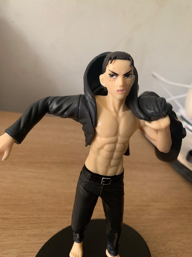 Eren Jaeger Action Figure Attack On Titan (Category: Figurines & Statues) located in Iligan City. Submitted by peetabuns (Listing ID 1419052873, Image 2). Description: good as new. no damages. no discoloration. no box. with stand height: 18cm/7”.