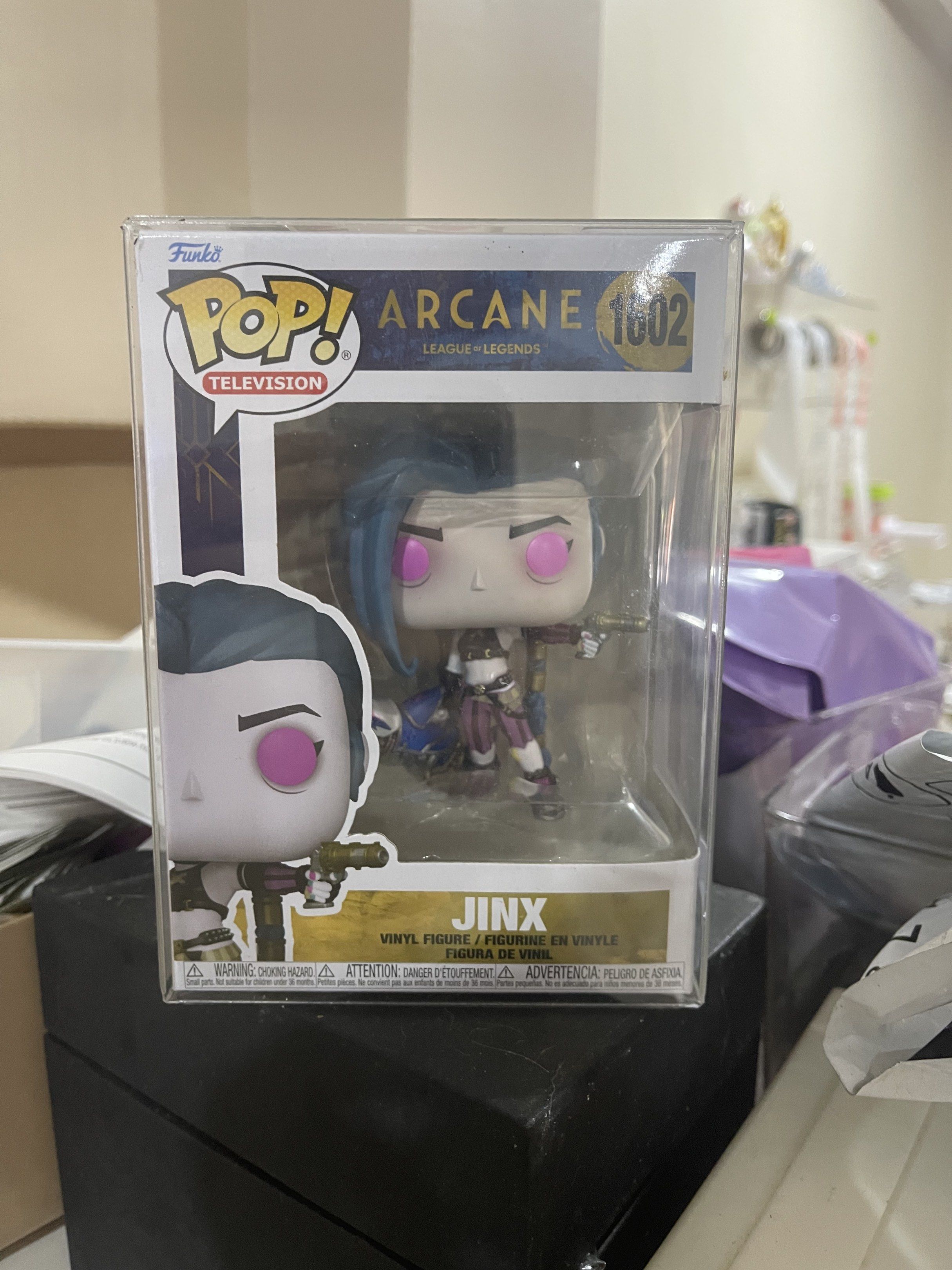 Funko Pop! Arcane Jinx Figure 1602 (Category: Designer & Blind Box Toys) located in Antipolo. Submitted by kyliebakes (Listing ID 1419001118, Image 1). Description: - Funko Pop! Jinx from Arcane (League of Legends) - MISB .