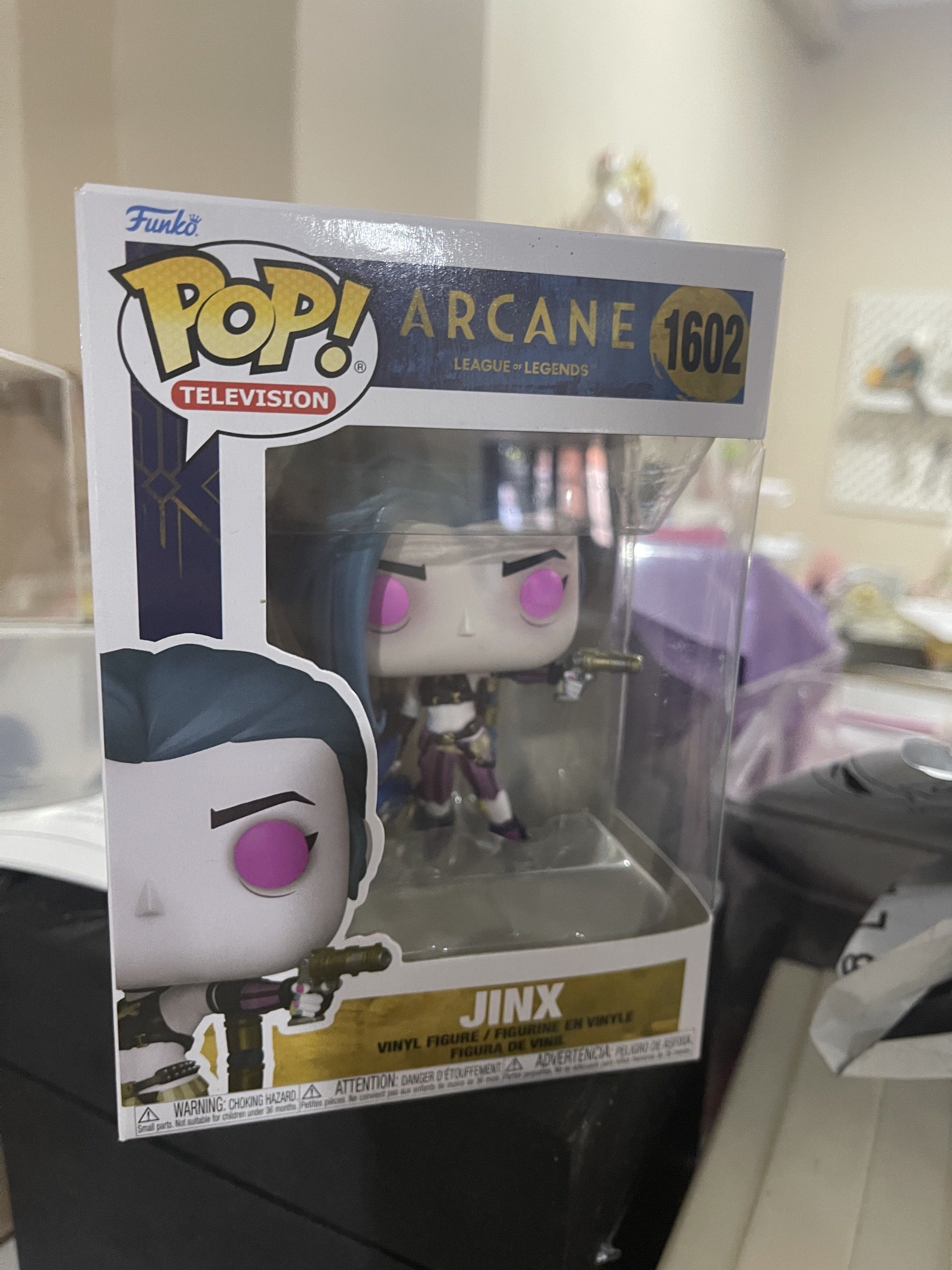 Funko Pop! Arcane Jinx Figure 1602 (Category: Designer & Blind Box Toys) located in Antipolo. Submitted by kyliebakes (Listing ID 1419001118, Image 2). Description: - Funko Pop! Jinx from Arcane (League of Legends) - MISB .