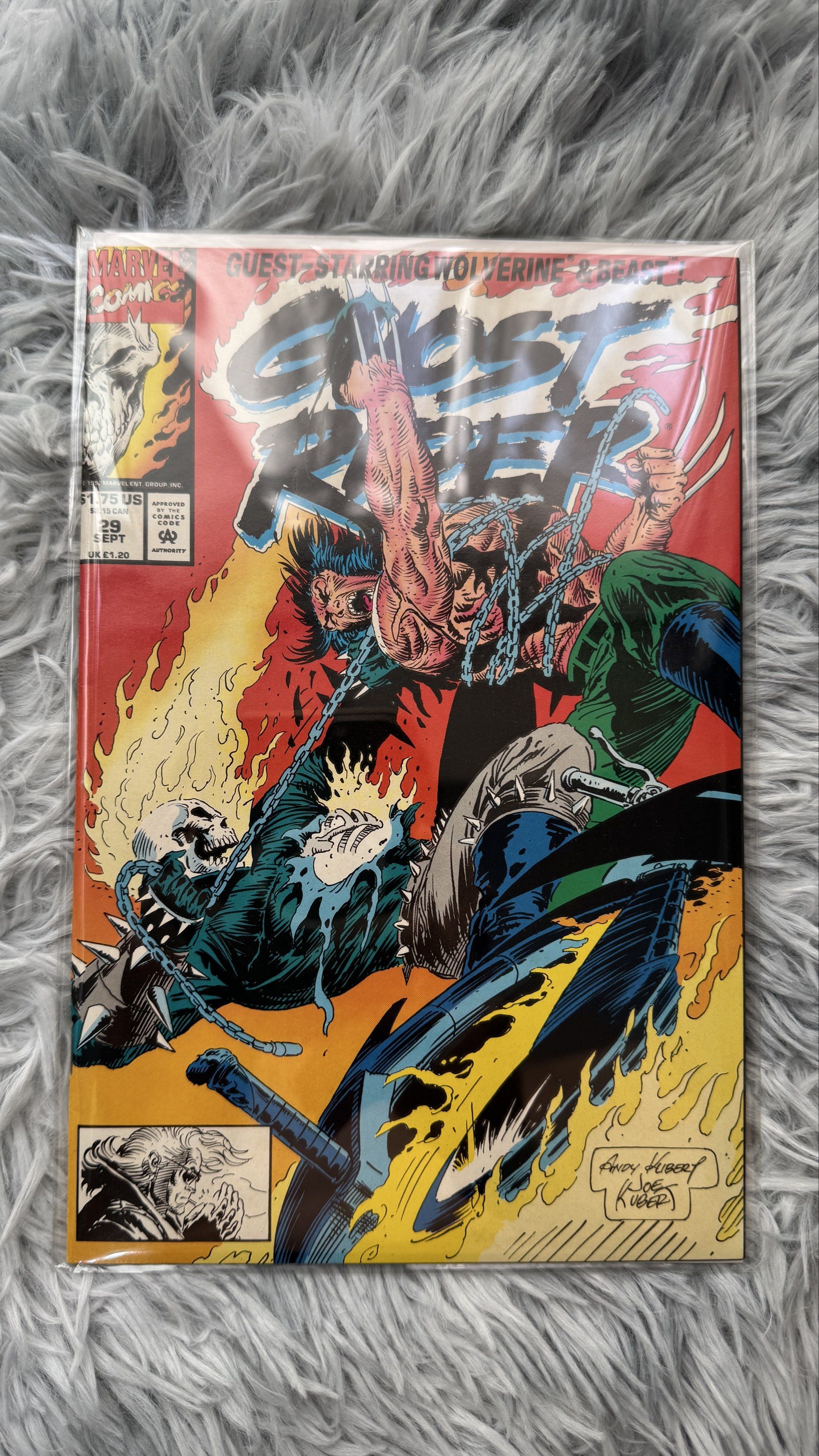 Ghost Rider #29 - 1992 (Category: Comics & Manga) located in Quezon City. Submitted by angeloagustinrealestate (Listing ID 1419084461, Image 3). Description: FOR SALE: Ghost Rider #29 ✔️Authentic ✔️Decluttering ✔️Open to best offer ✔️Color may vary due to lighting ✔️Perfect collection for riders & Bikers ✔️Perfect collection for Wolverine fandom ✔️Cover Artist by Andy Kubert and Joe Kubert ✔️Please let us know if you have any questions ✔️Publishe
