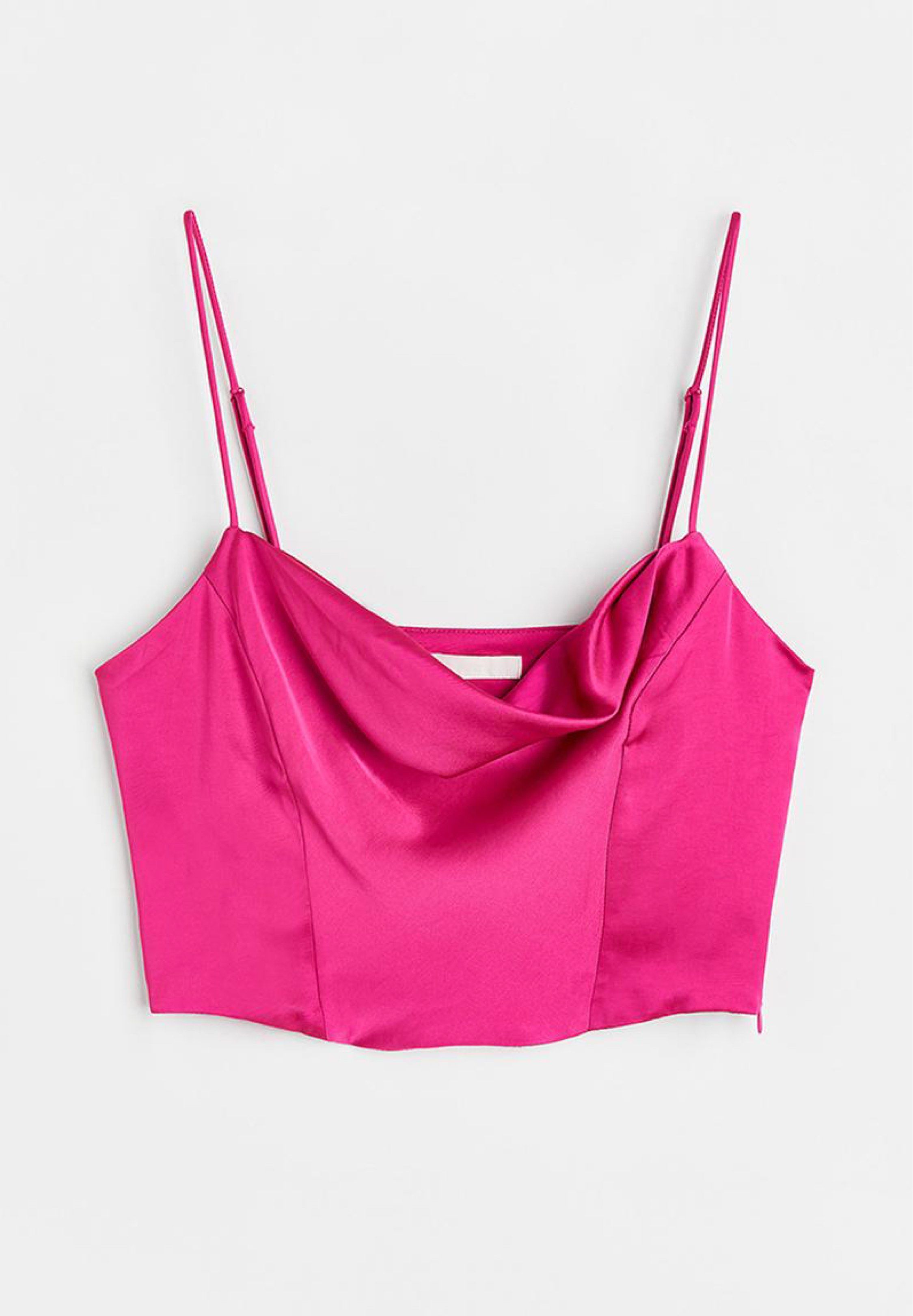 H& M Pink Satin Corset Top (Category: Sleeveless) located in Manila. Submitted by mdzeera (Listing ID 1419189582, Image 2). Description: Brand : H&M Waist : 27 | Bust : 25-32 Other details : no issue bnew, no tag.