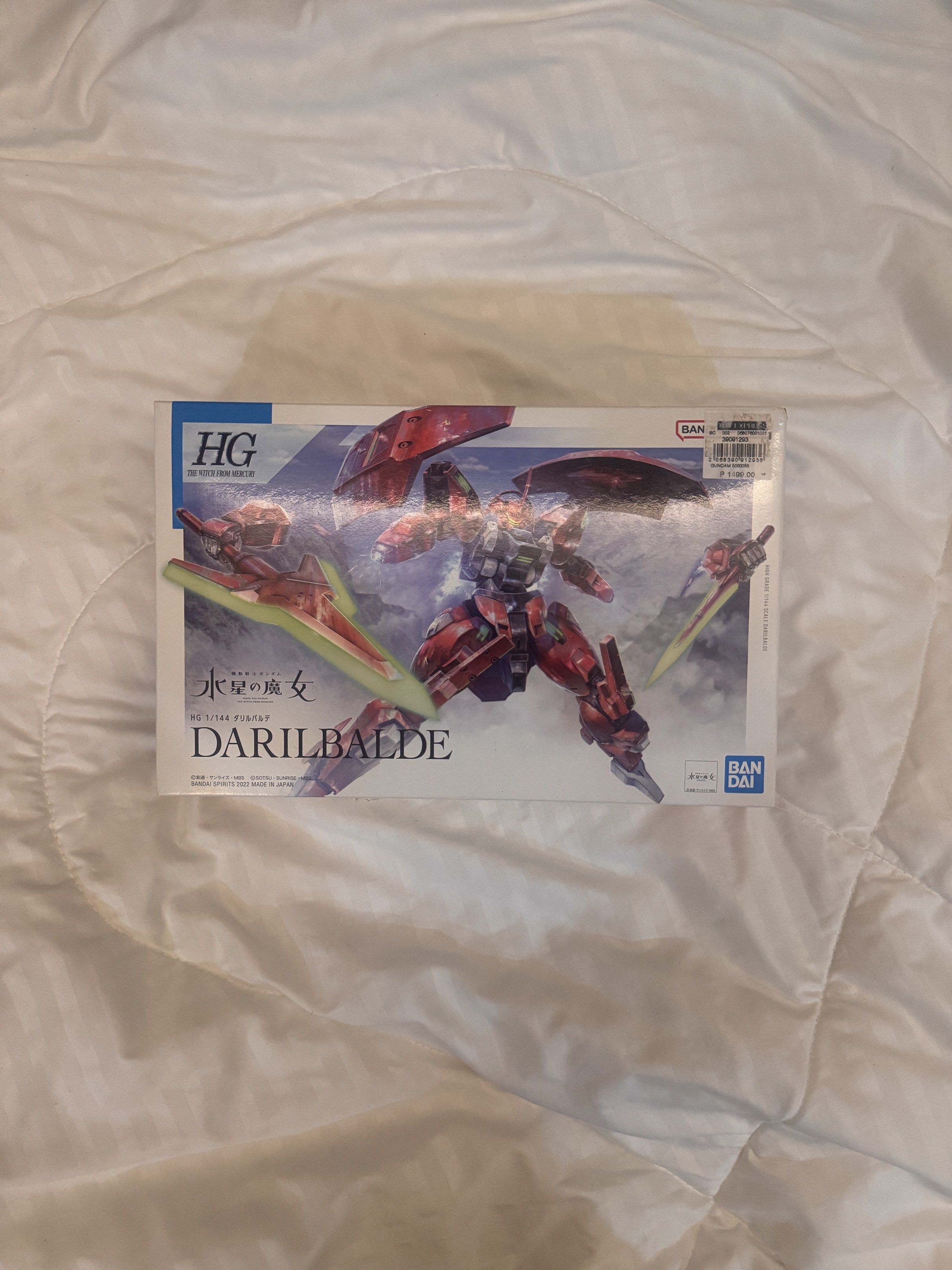 HG 1/144 Darilbalde Gundam Model Kit (Category: Gundam & Model Kits) located in Manila. Submitted by fe79f160110d29e98a2db7cb477b35 (Listing ID 1419162836, Image 1). Description: HG 1/144 Darilbalde model kit bought at SM Toy Express. Only opened the box to check runners (Was meant to be a gift but didn’t go through) - Includes: - Still sealed Plastic runners - Stickers - Instruction manual - Original price tag from Toy Express attached MoP: Cash