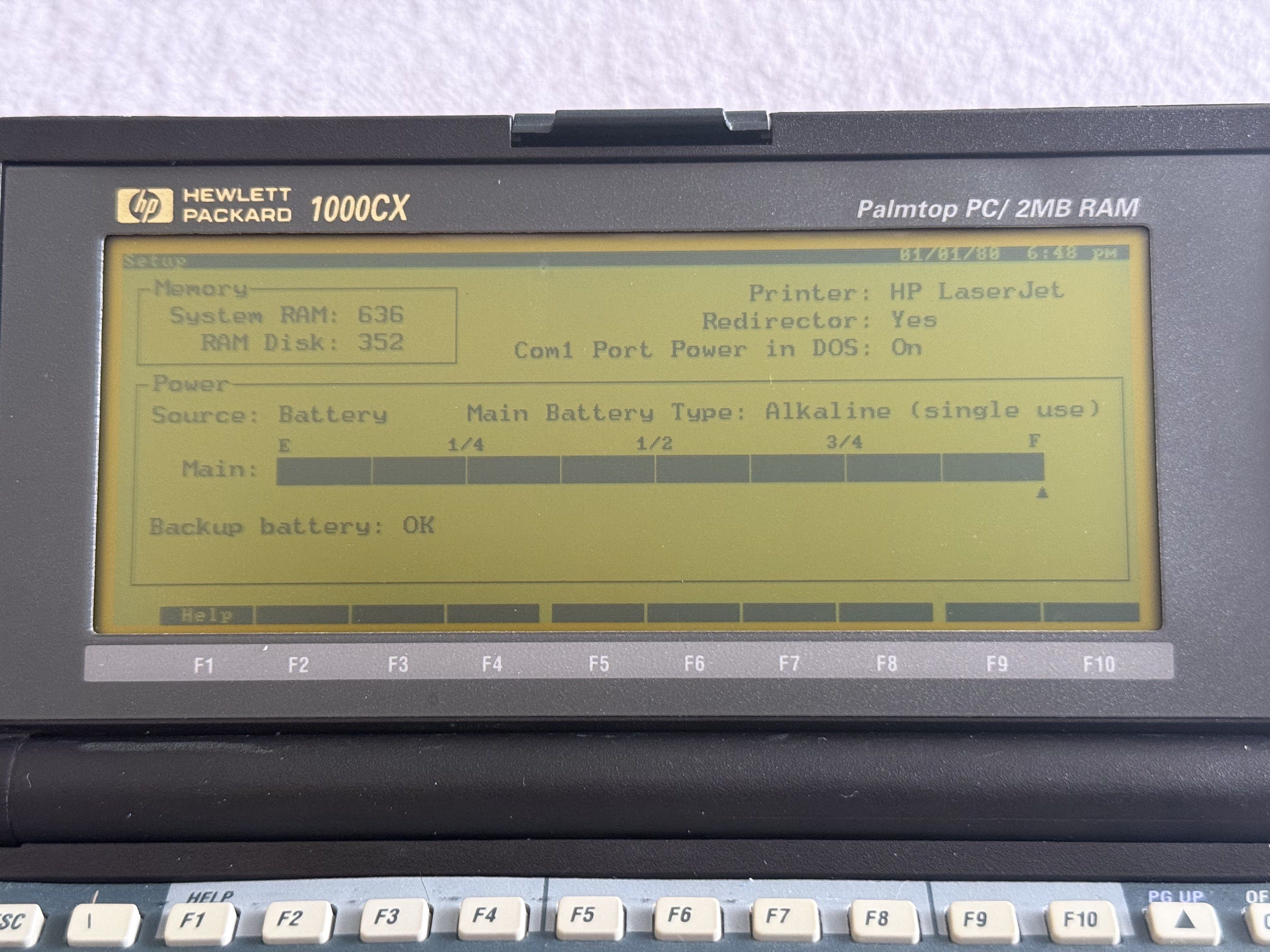 HP 100LX 1MB Palmtop PC - Vintage Computer65561096837635114