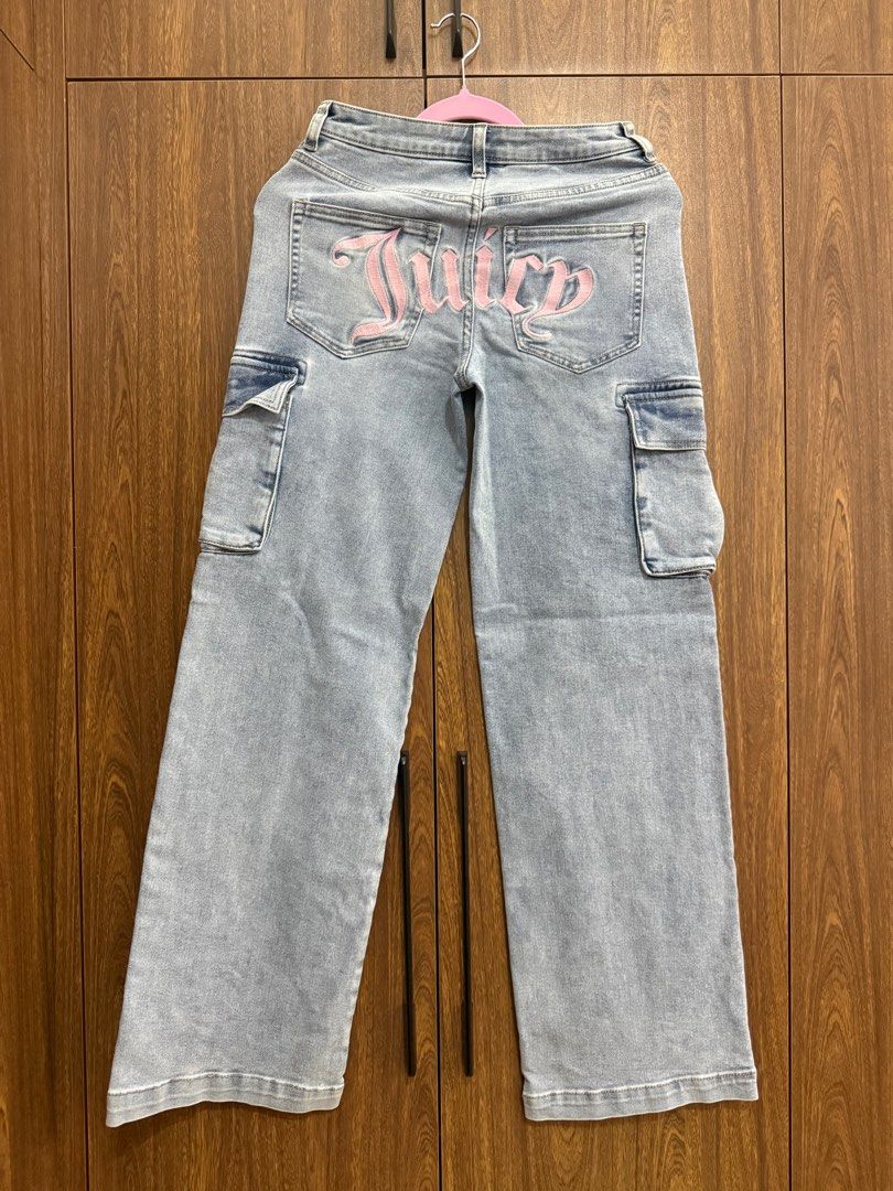 Juicy Couture Cargo Jeans (Category: Jeans) located in Manila. Submitted by sheisdecluttering (Listing ID 1419025548, Image 2). Description: BRAND NEW, NEVER WORN, REMOVED TAG ONLY!!! MIDWAIST SIZE: 25-26 WAISTLINE .