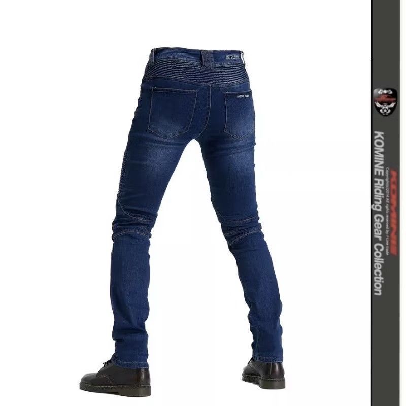 Komine Riding Jeans (Category: Jeans) located in Las Pinas. Submitted by rafrom (Listing ID 1419123109, Image 2). Description: Motorcycle Pants - Color: Blue - Size: M (32-34 inch; waist) - Price: 699 (pants only) 999 (with hip & knee pads - upgrade) - Best for motorcycling, but also great for everyday wear - Made from cotton denim 🛵 Modes of payment & delivery can be suggested by the buyer to fit his/her convenience, affordability and safety.