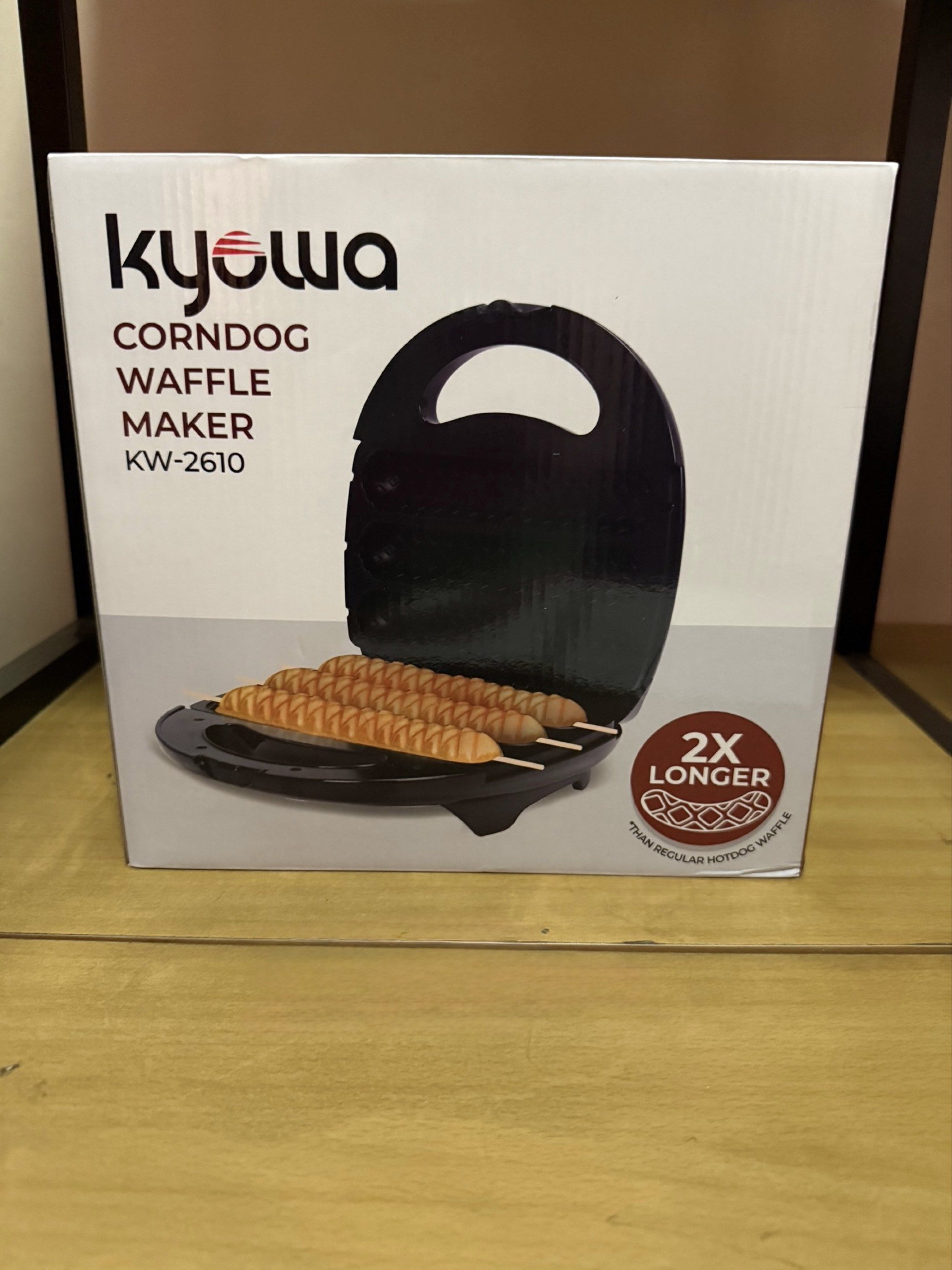 Kyowa Corndog Waffle Maker KW-2610 (Category: Other Kitchen Appliances) located in Imus. Submitted by silentfire-353921 (Listing ID 1419057908, Image 1). Description: - Kyowa KW-2610 Corndog Waffle Maker - Creates 2X longer waffles - Perfect for homemade corndogs - Easy to use.