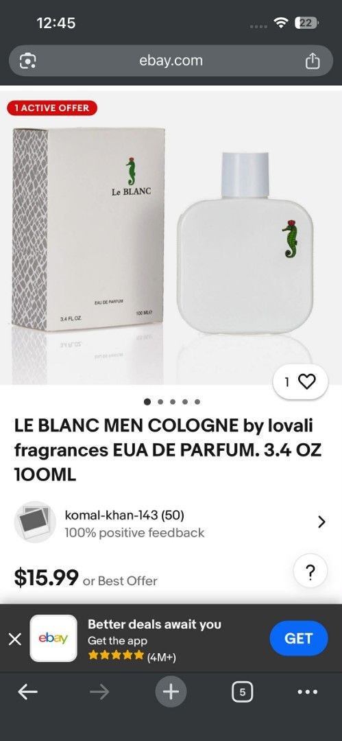 Le Blanc Men Cologne by Lovali 100ml (Category: Fragrance & Deodorants) located in Bacolod City. Submitted by sagutgulaman (Listing ID 1419172968, Image 2). Description: -Mabango - Eau de Parfum, 100ml - Sprayed about 5 times only.