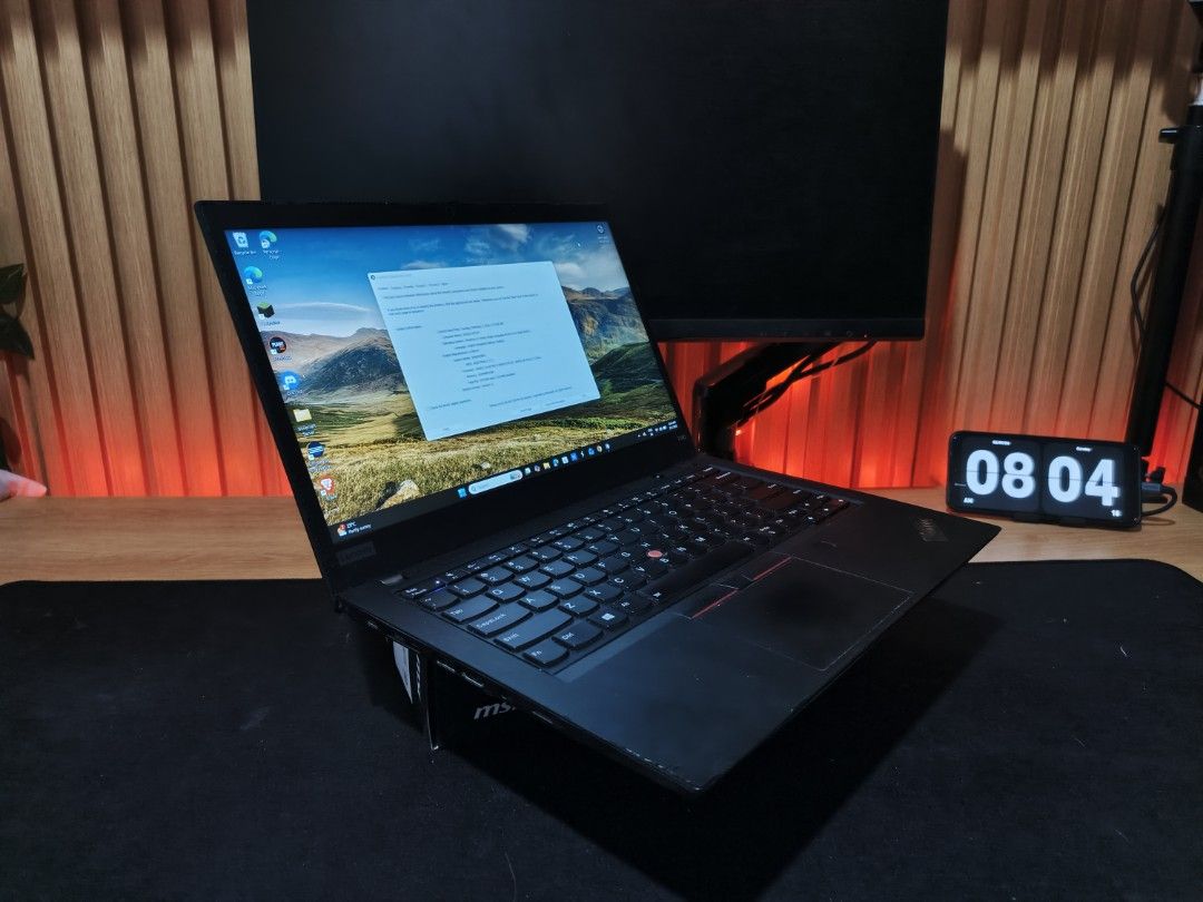 Lenovo ThinkPad T490ss Laptop (Category: Laptops & Notebooks) located in Caloocan City. Submitted by mauieubiad62725 (Listing ID 1418991288, Image 2). Description: PTPA | FS LENOVO THINKPAD T490 Model: Lenovo ThinkPad T490 Processor: Intel Core i7-8565U RAM: 16 GB Storage: 256 GB SSD Screen: 14-inch Full HD (1080p) Operating System: Windows 11 Home Windows Activated and Complete Word, Excel, PowerPoint etc. With hand carry bag Price: 9,000 | Nego