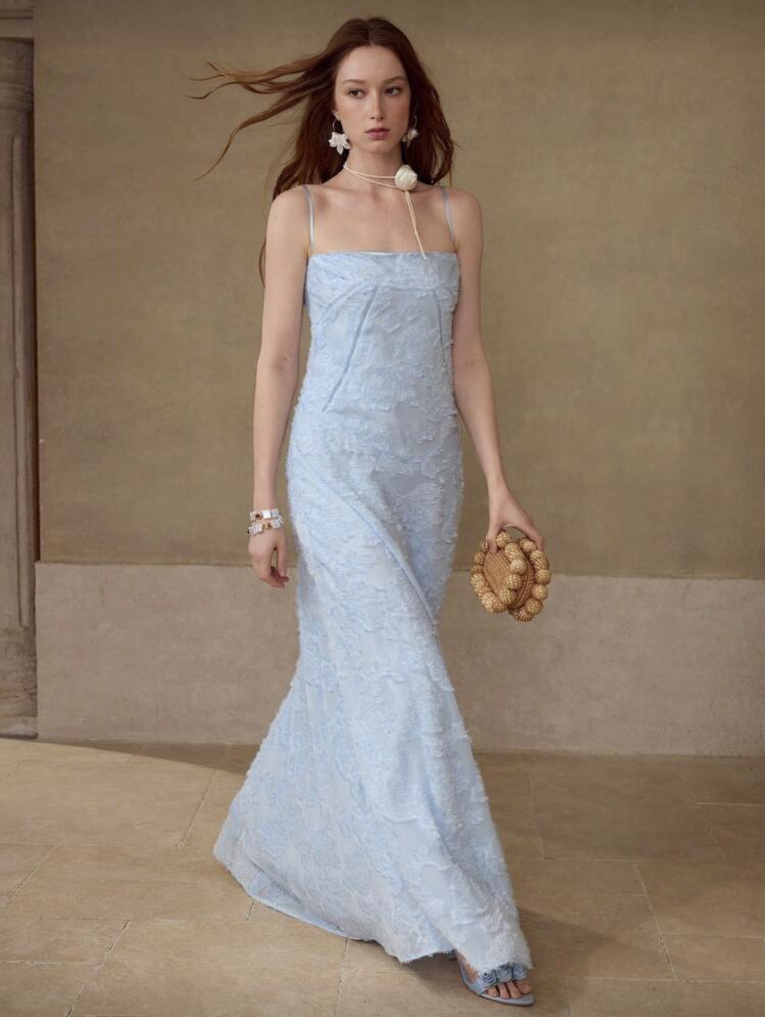 Light Blue Lace Maxi Dress (Category: Dresses) located in Manila. Submitted by lktiu (Listing ID 1419166040, Image 1). Description: Only used once! Orig price: Php 1,455 - Light blue maxi dress - Delicate lace design - Spaghetti straps - Flattering silhouette - Corset-style lace-up back - Adjustable fit - Perfect for special occasions - See size chart for measurements.
