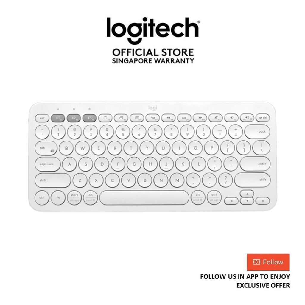 Logitech K380 Wireless Keyboard - White444118938524723200