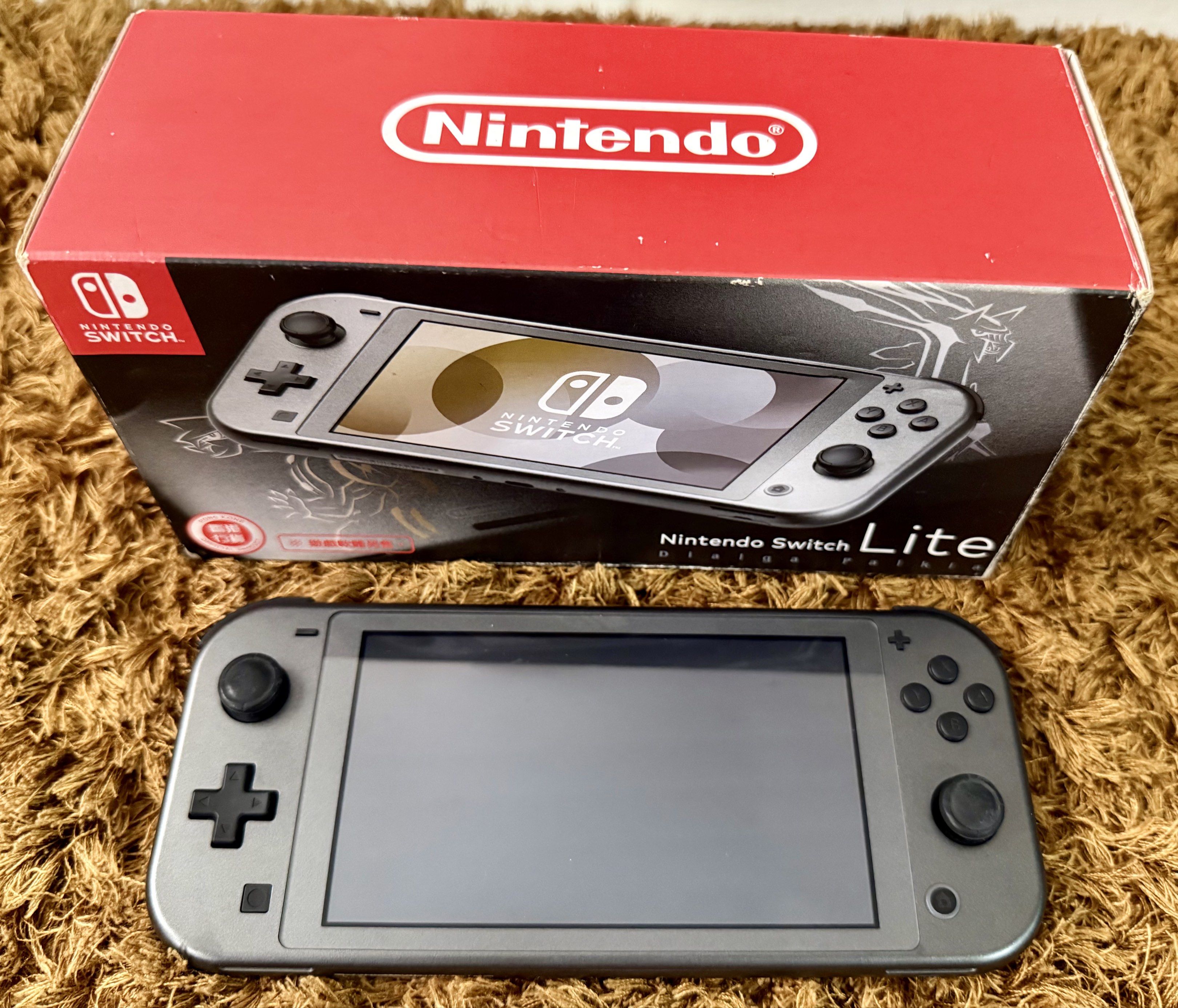 Nintendo Switch Console and Accessories (Category: Nintendo) located in General Trias. Submitted by miggys_booth (Listing ID 1419037977, Image 3). Description: - Switch V2 Animal Crossing Edition 8/10, complete with freebies: 8995 - Switch Lite Dialga Paldia Edition 8/10: 8495 - OLED accessories (box, dock, charger, replacement hdmi): 3495 - Skyward Sword Joycon: 4995 - Splatoon Pro Controller: 2395 - Super Smash Pro Controller: 1795 - Black Pro 
