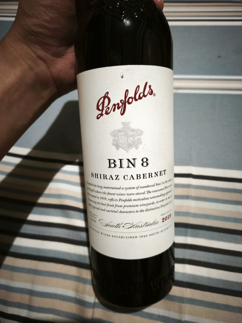 Penfolds Bin 8 Shiraz Cabernet 2019 (Category: Beverages) located in Manila. Submitted by patrickbl69019 (Listing ID 1419143362, Image 1). Description: Please read before you order! * Chat the seller first if there are any queries about the product. * All items are in good condition, the seller will notify the buyer if the item has a flaw. * Color may vary due to lighting. * We have one stock per item. * Payment Method: Gcash or Metrobank *Delive
