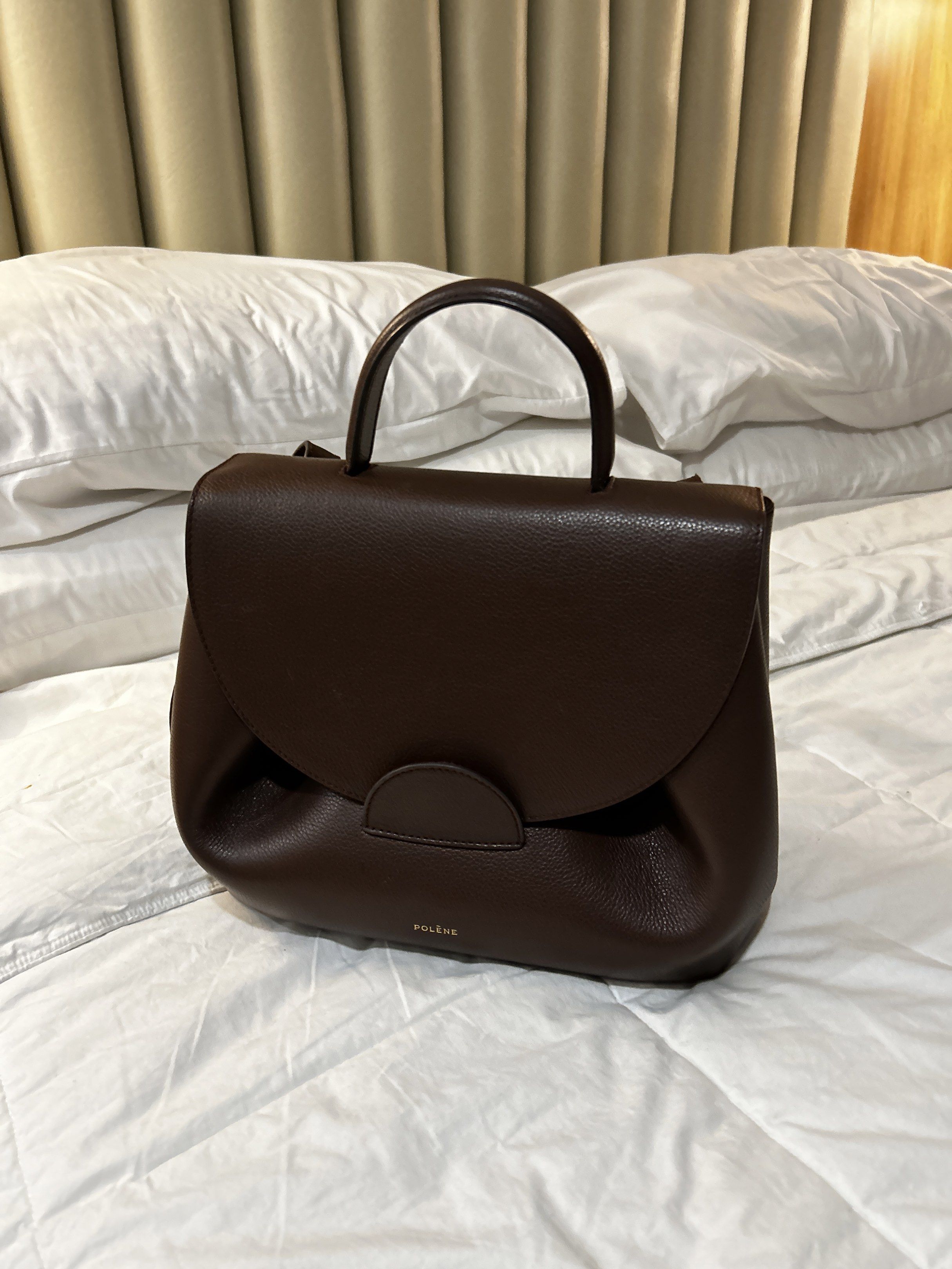 Polene Numero Un Sept Backpack - Brown (Category: Luxury Bags & Wallets) located in Quezon City. Submitted by co0lfinds (Listing ID 1419175432, Image 3). Description: - authentic 💯 - bought in tokyo japan - condition: used 3 times (w small flaw) - rfs: decluttering - srp: P40808.