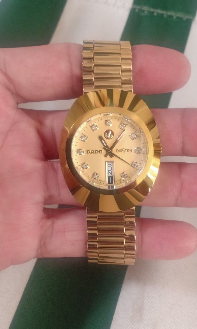 RADO GOLD (Category: Men's Watches) located in San Pablo. Submitted by krymuel (Listing ID 1419128777, Image 1). Description: original rado diastar automatic swiss movement day/date good as brandnew....