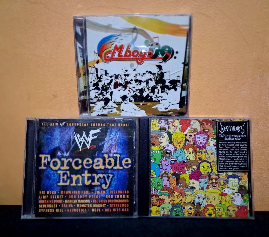 •Random set CD (Category: CDs & DVDs) located in Santa Rosa. Submitted by sugarhiccupppp1 (Listing ID 1419133376, Image 1). Description: - Random set CD - Includes: - Mboyz CD - WWE Forceable Entry CD (featuring Kid Rock, Limp Bizkit, and more) - Best Wends CD (colorful cover) - take all 485php only! - shipping only via LBC - thank you💕 .