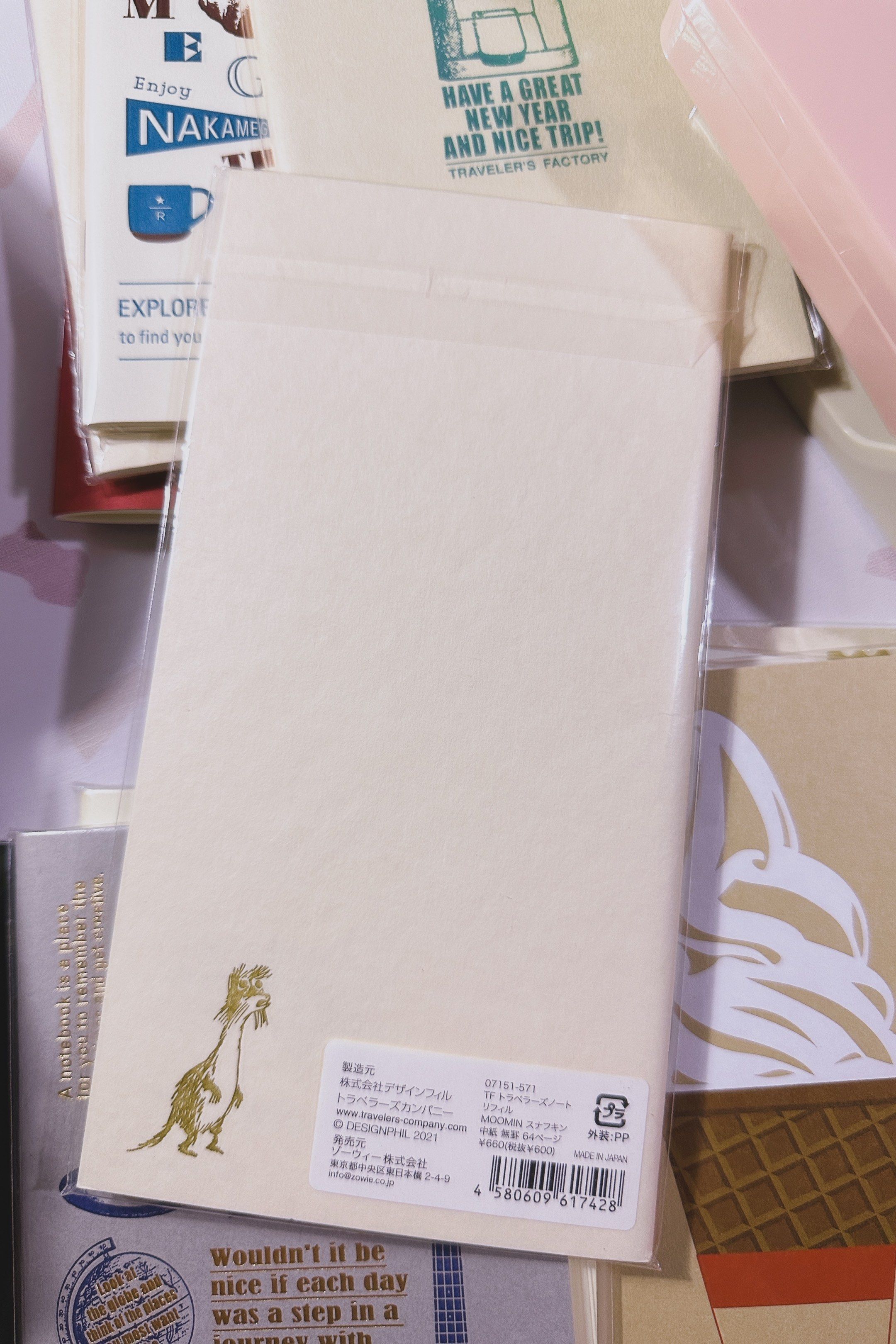 (Rare) Traveler's Notebook Moomin Limited Edition Refill (Category: Stationery & School Supplies) located in Marikina City. Submitted by alwaysinjapan (Listing ID 1419123788, Image 2). Description: Super rare! By lottery sale only Md paper cream Collectible Item Gcash J&T.