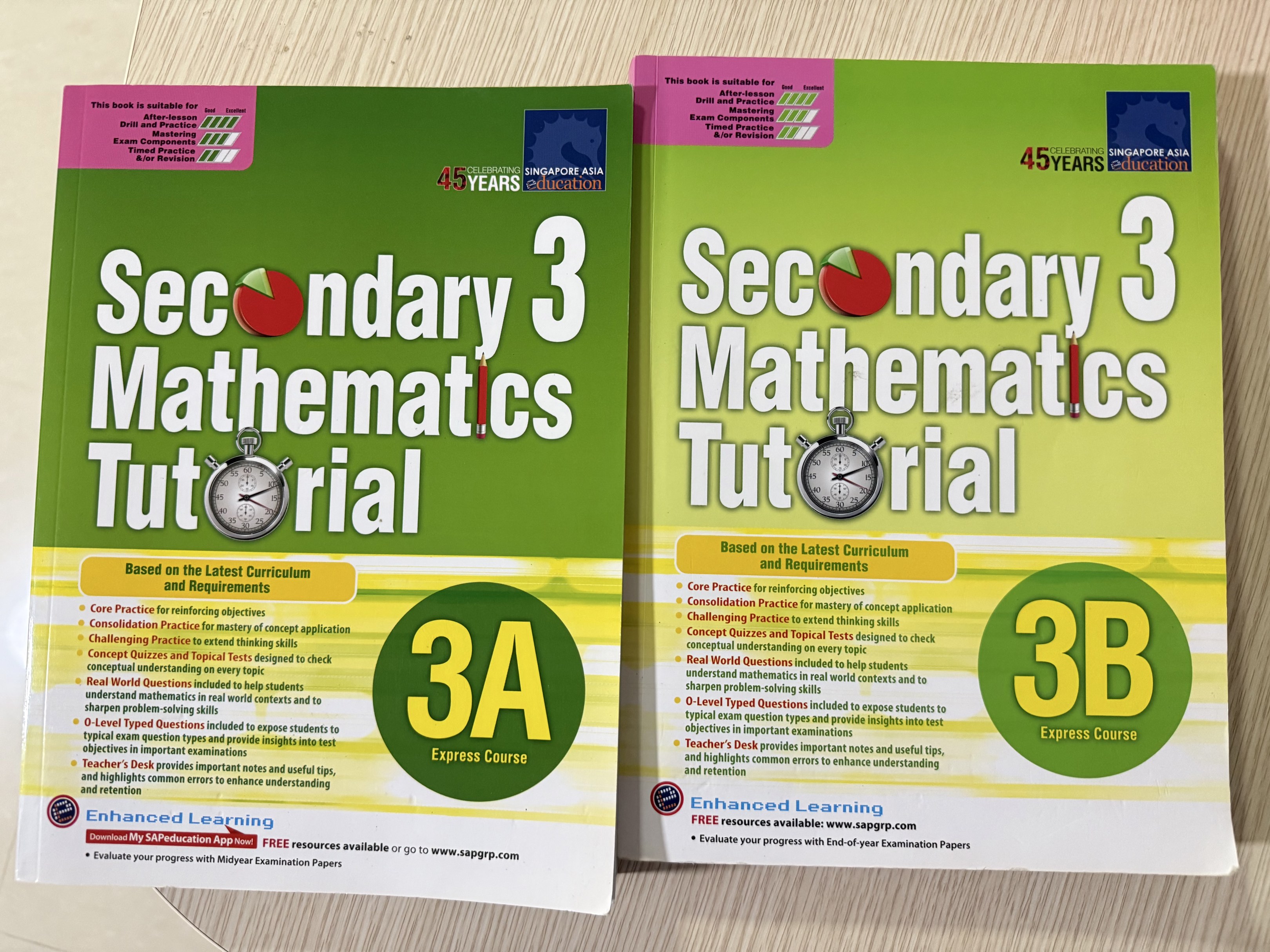 Secondary 3 Express Mathematics Tutorial 3A and 3B, Hobbies & Toys ...