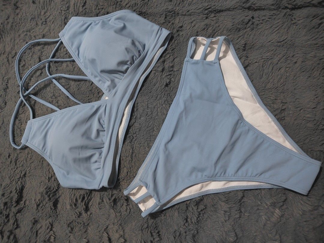 Shein two piece bikini set (Category: Bikinis & Swimsuits) located in Mandaluyong City. Submitted by zinskye (Listing ID 1419030716, Image 3). Description: Brandnew Onhand Size Large.