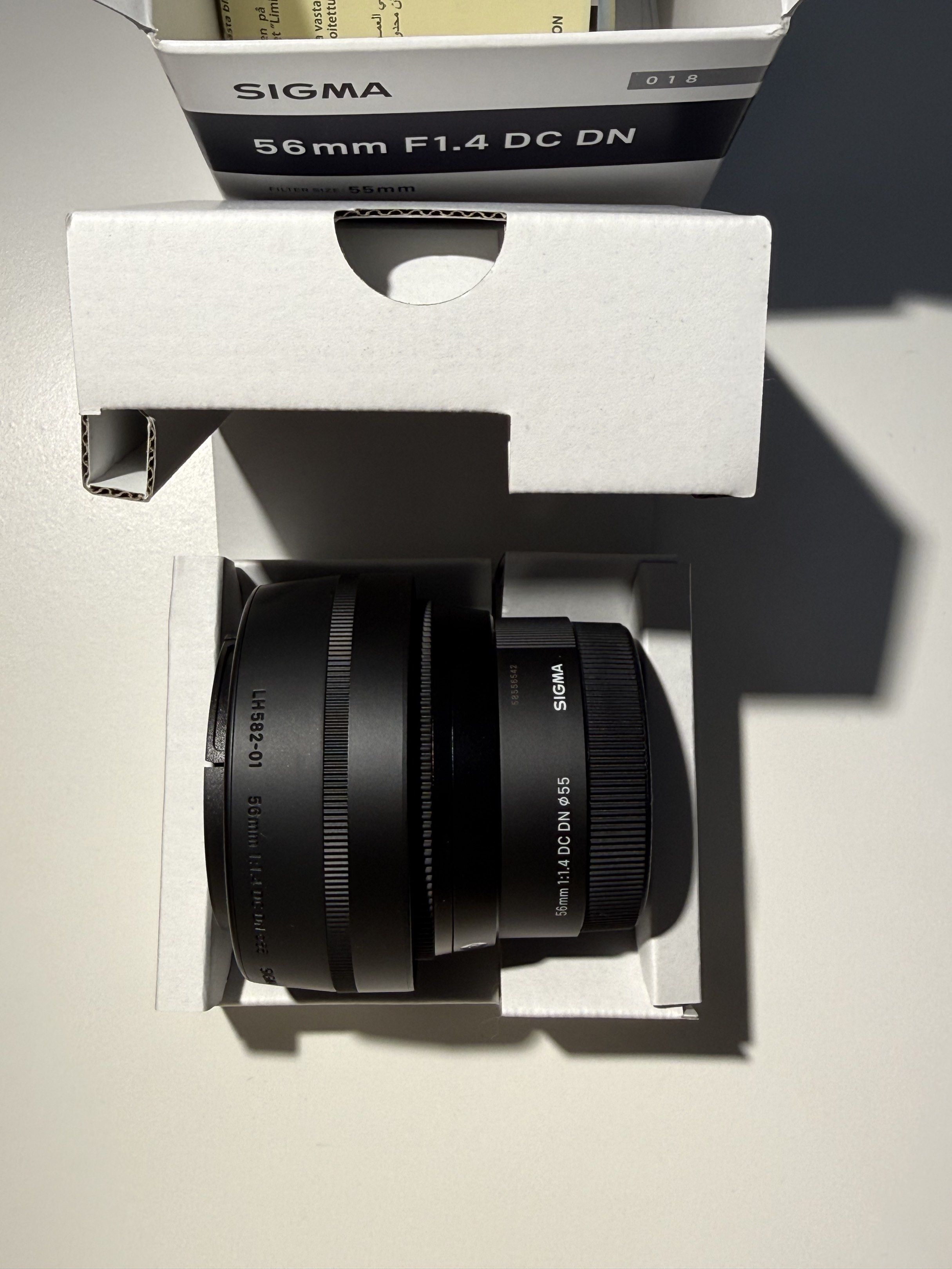 Sigma 56mm F1.4 DC DN Lens Sony E (Category: Lens & Kits) located in Bulacan. Submitted by heynazuna (Listing ID 1419100422, Image 2). Description: - Sigma 56mm F1.4 DC DN lens - Contemporary series - For Sony E-mount - RFS: Switching to Fuji - No meetup - No sharing of personal IDs or sensitive information - LBC Cash on Pickup (COP) only.