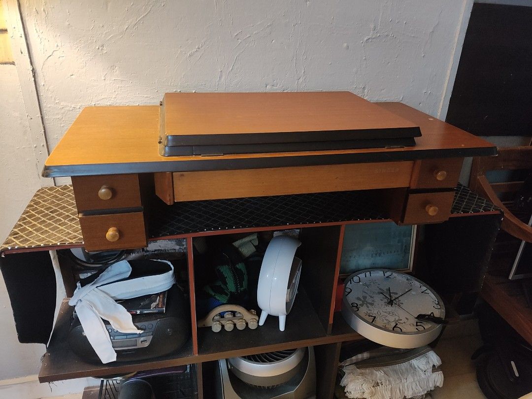 Singer Sewing Table with Drawers, Furniture & Home Living, Furniture ...