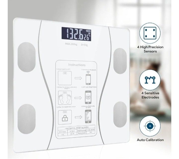 Smart Digital Body scale, Intelligent body BMI Scale battery operated ...