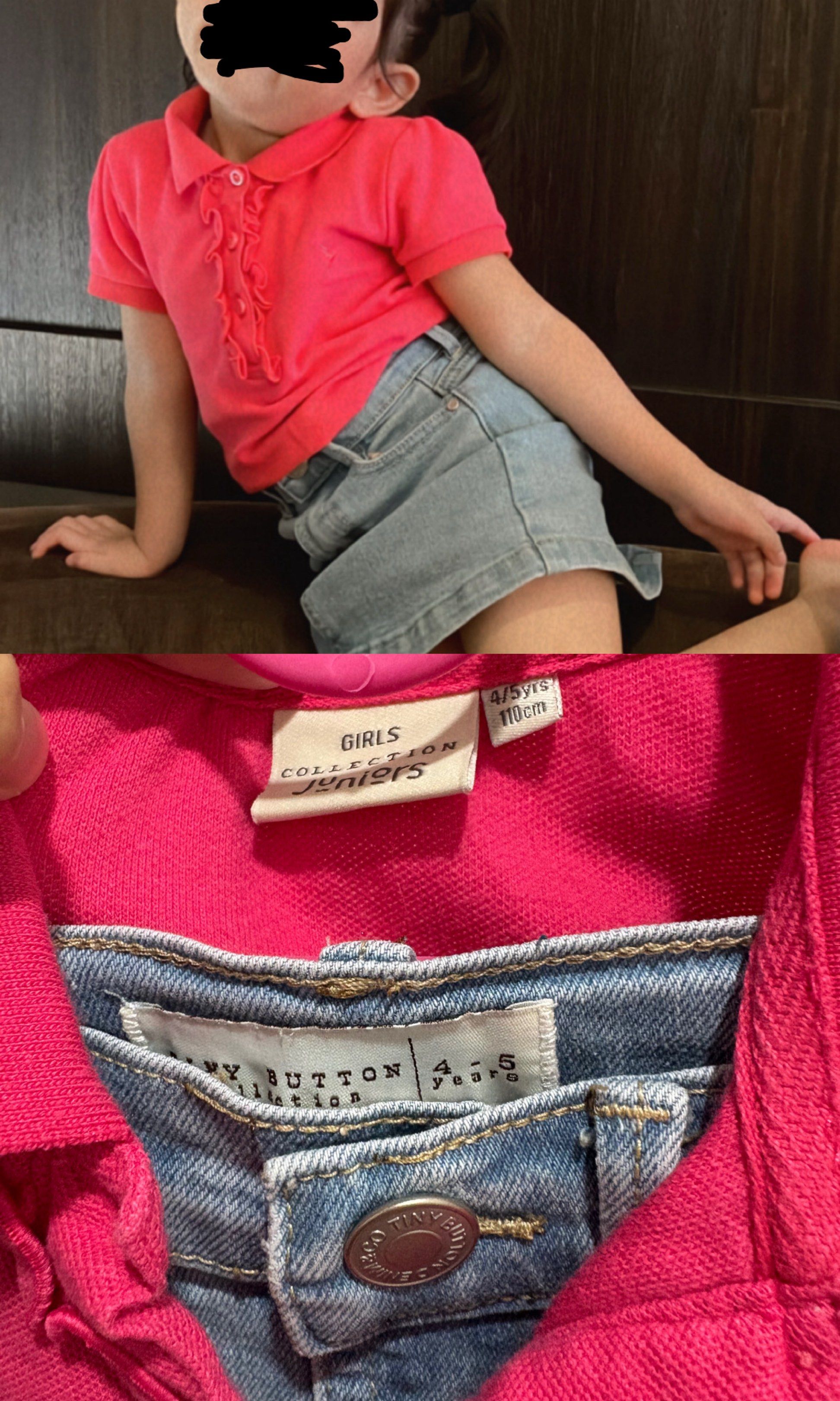 Tiny button (Category: Babies & Kids Fashion) located in Johor Bahru. Submitted by nurmiqayla (Listing ID 1419021723, Image 1). Description: One set Size ( 4-5y ) .