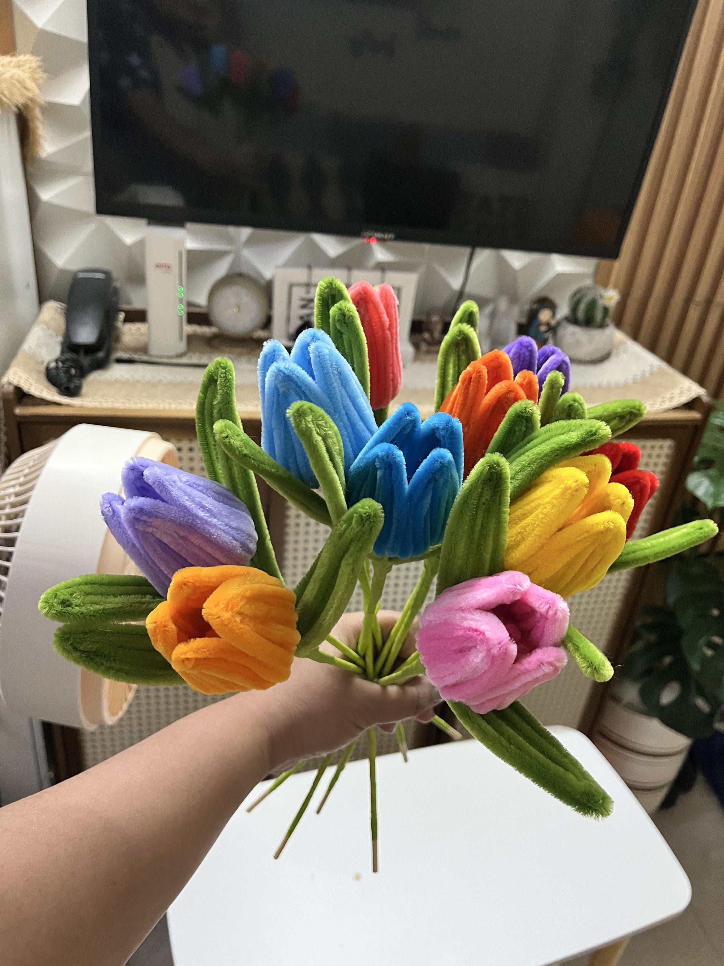 Tulips Flower Fuzzy wire💐 (Category: Flowers & Bouquets) located in Mandaluyong City. Submitted by beebloomsbyfrancia (Listing ID 1350710395, Image 3). Description: Hand made Tulips flower fuzzy wire Open for resellers Tulips only - ₱30 each minimum of 10-15pcs. .