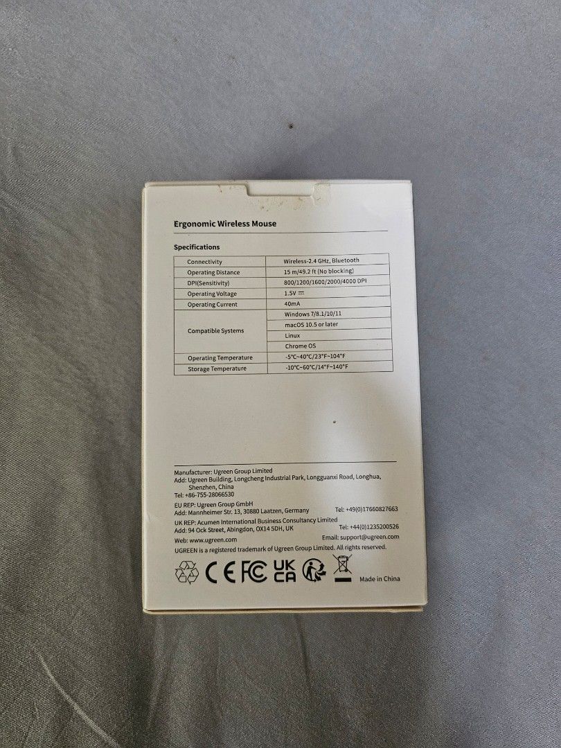 UGREEN Ergonomic Wireless Mouse444121567242506241