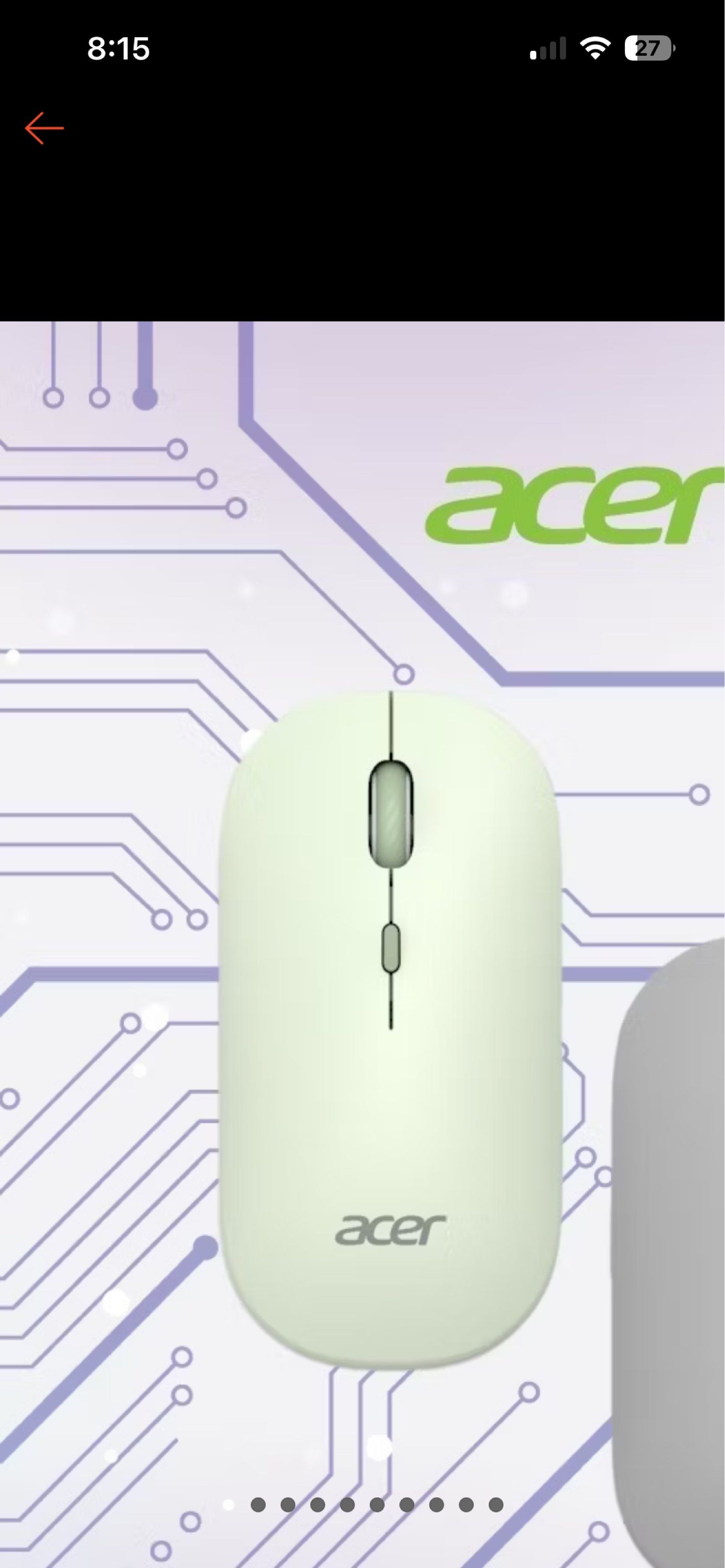 Acer Bluetooth Wireless Mouse (Green) - M18458126677928857601