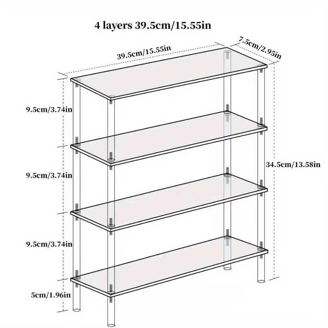 Acrylic Multi Level Vertical Display Shelf Riser, Hobbies & Toys ...