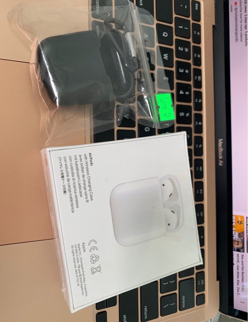 AirPods 2nd Generation (2022 purchased model) (Category: Earphones) located in San Juan City. Submitted by ph_gadgets_hub (Listing ID 1420816671, Image 2). Description: AirPods 2nd generation With Serial number Compatible to iPhone, Macbook, iPad, Android Lowest price Guaranteed! SALE!!❤️‍🔥 ₱900 • ios & android Supported • U.S variant • same weight/size • Hi-Fi Stereo Bass • can change name ▪️ can change Gesture (Tap Function) ▪️ with Wireless C
