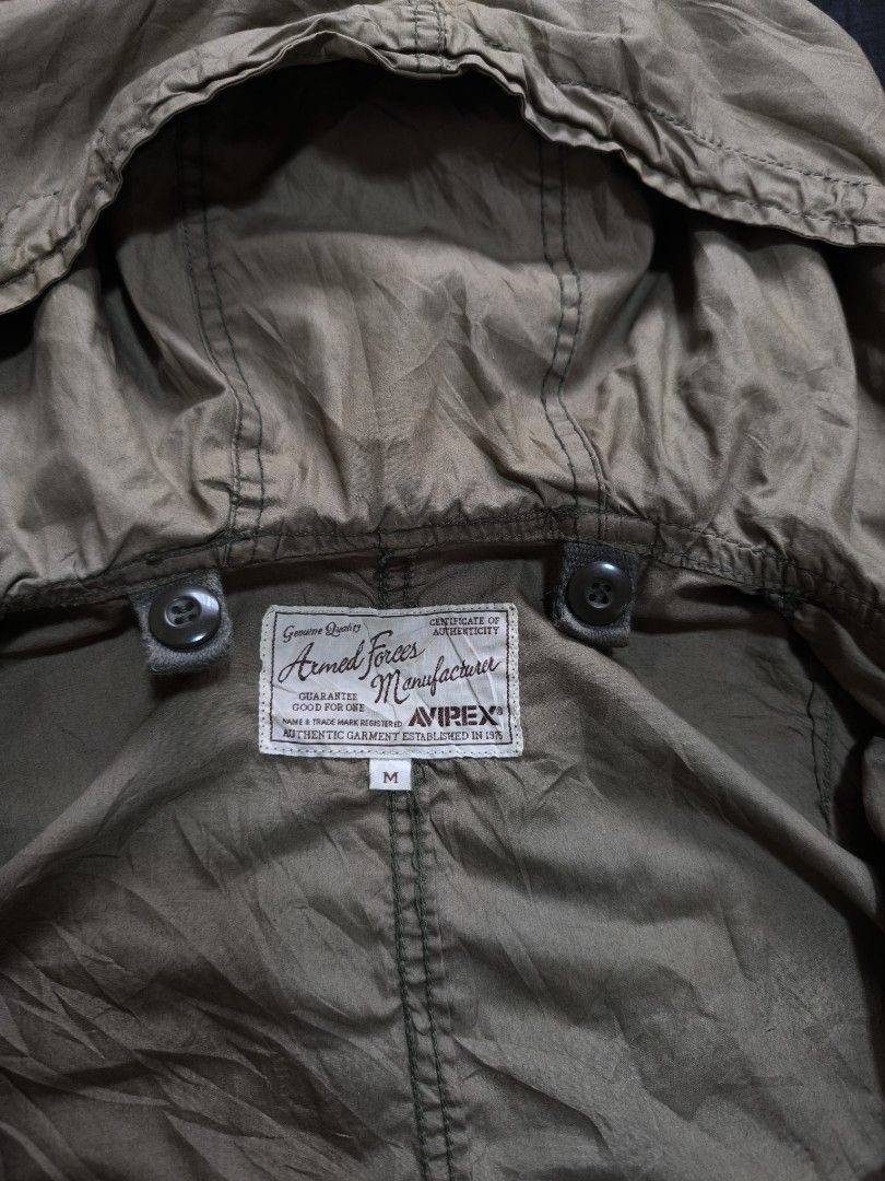Avirex M-51 style fishtail parka (Category: Coats, Jackets and Outerwear) located in Naga. Submitted by mags61913 (Listing ID 1420806055, Image 2). Description: Avirex M-51 style fishtail parka 22 width 34 length no inner lining signs of usage check pics 1500 shipped.
