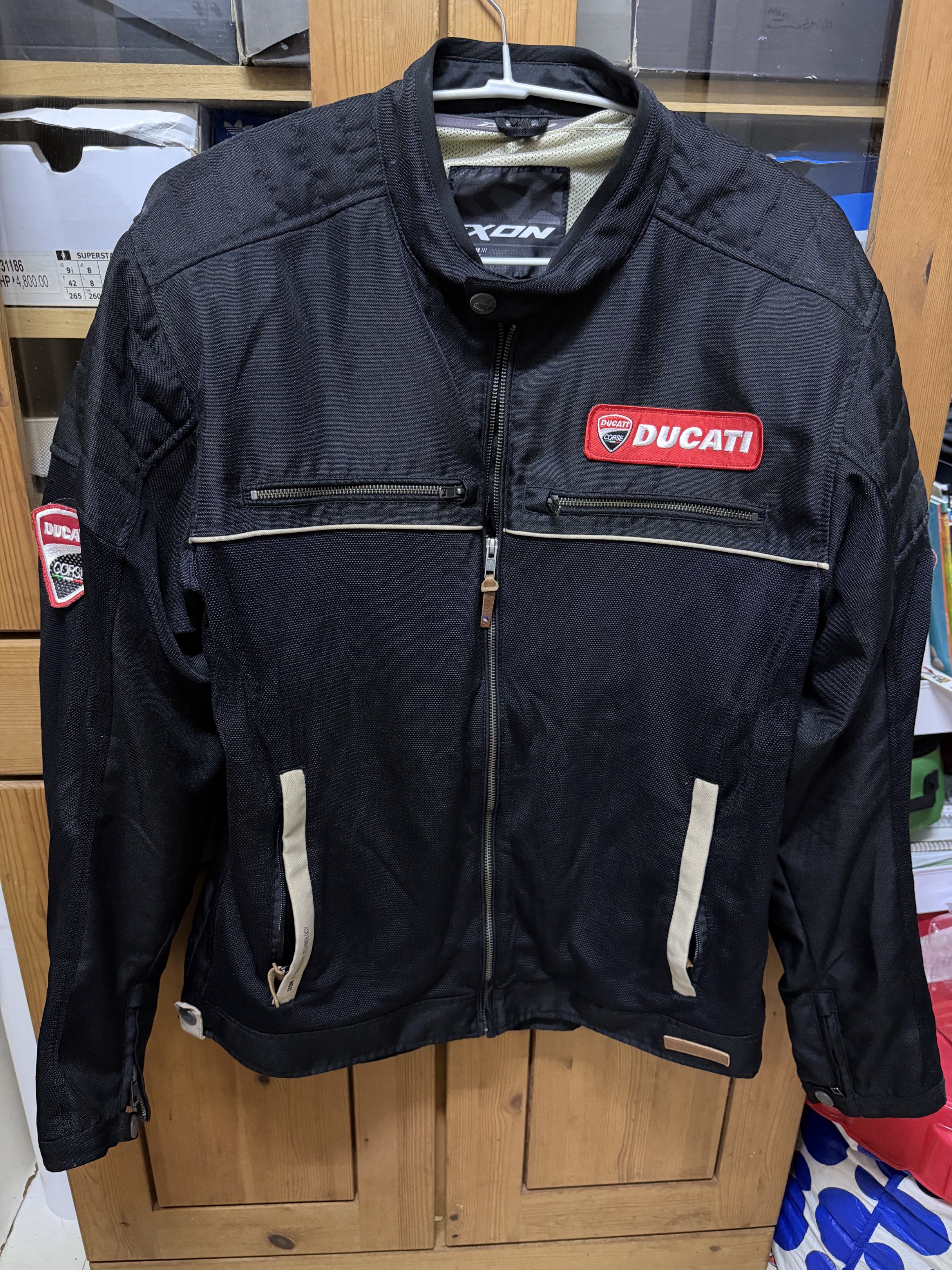 Ixon Motorcycle Jacket 4XL Ducati Patched (Category: Activewear) located in Quezon City. Submitted by sebdj (Listing ID 1420926799, Image 1). Description: Original ixon Motorbike Jacket Size 4XL With Ducati Patches (you can remove them) Pre owned but in good condition Location - New Manila QC Message if interested Thanks! .