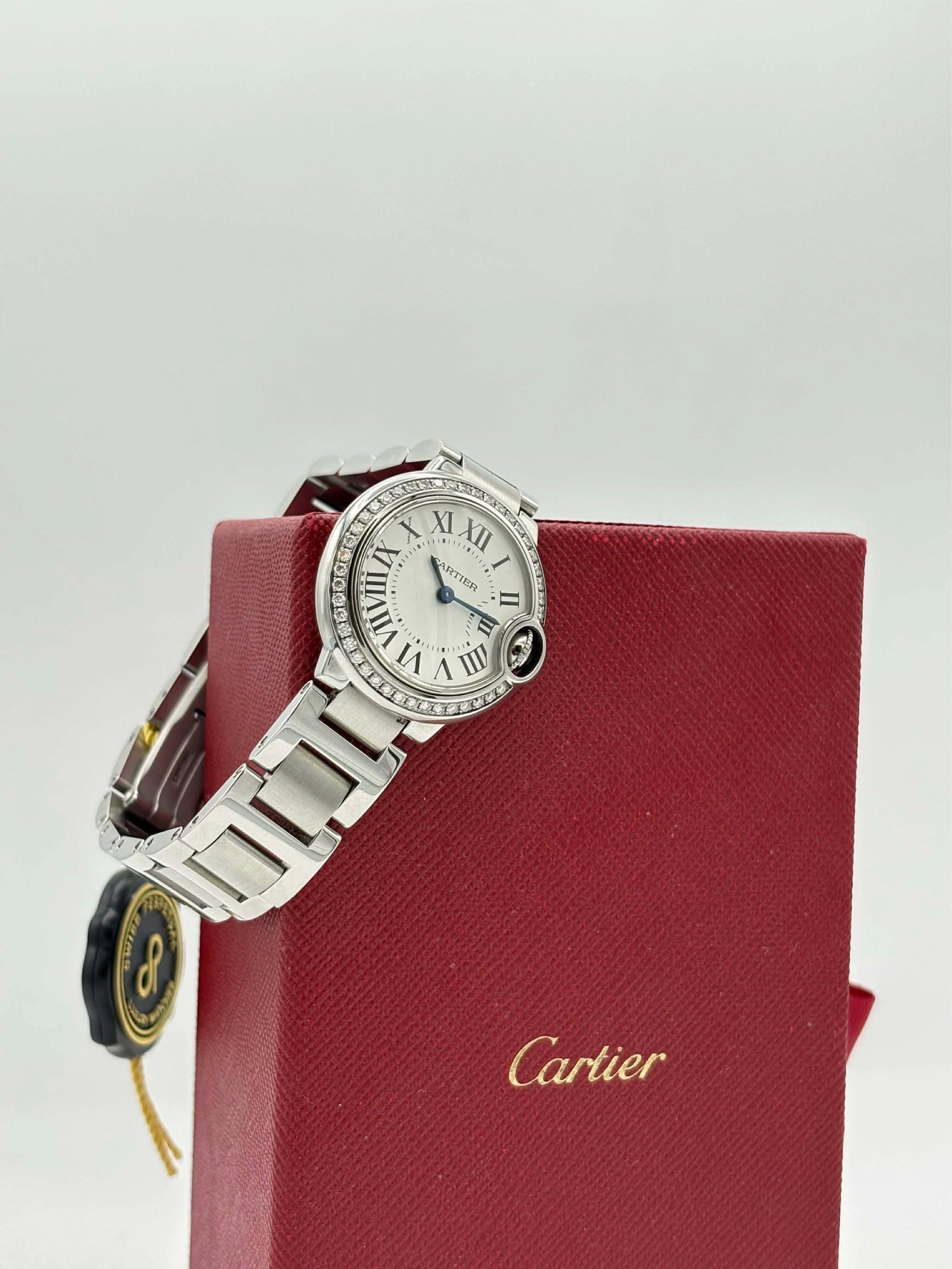 Ballon Bleu Diamonds (Category: Luxury Watches) located in Makati City. Submitted by swissperpetual (Listing ID 1420832608, Image 2). Description: Cartier Ballon Bleu Opaline Dial A Bezel with a total of 42 diamonds (Approximately .52 carats) 28mm Quartz 2020 W4BB0015 Condition: 9.5/10 Complete Set! Price: P368,000 Negotiable **SRP 600,000 + ** 🤝 Money Back Guarantee 🧑‍🔧 1 Year SP Service Warranty 💱 Trades Offers and Pre-orders Accepted 💳 Cr