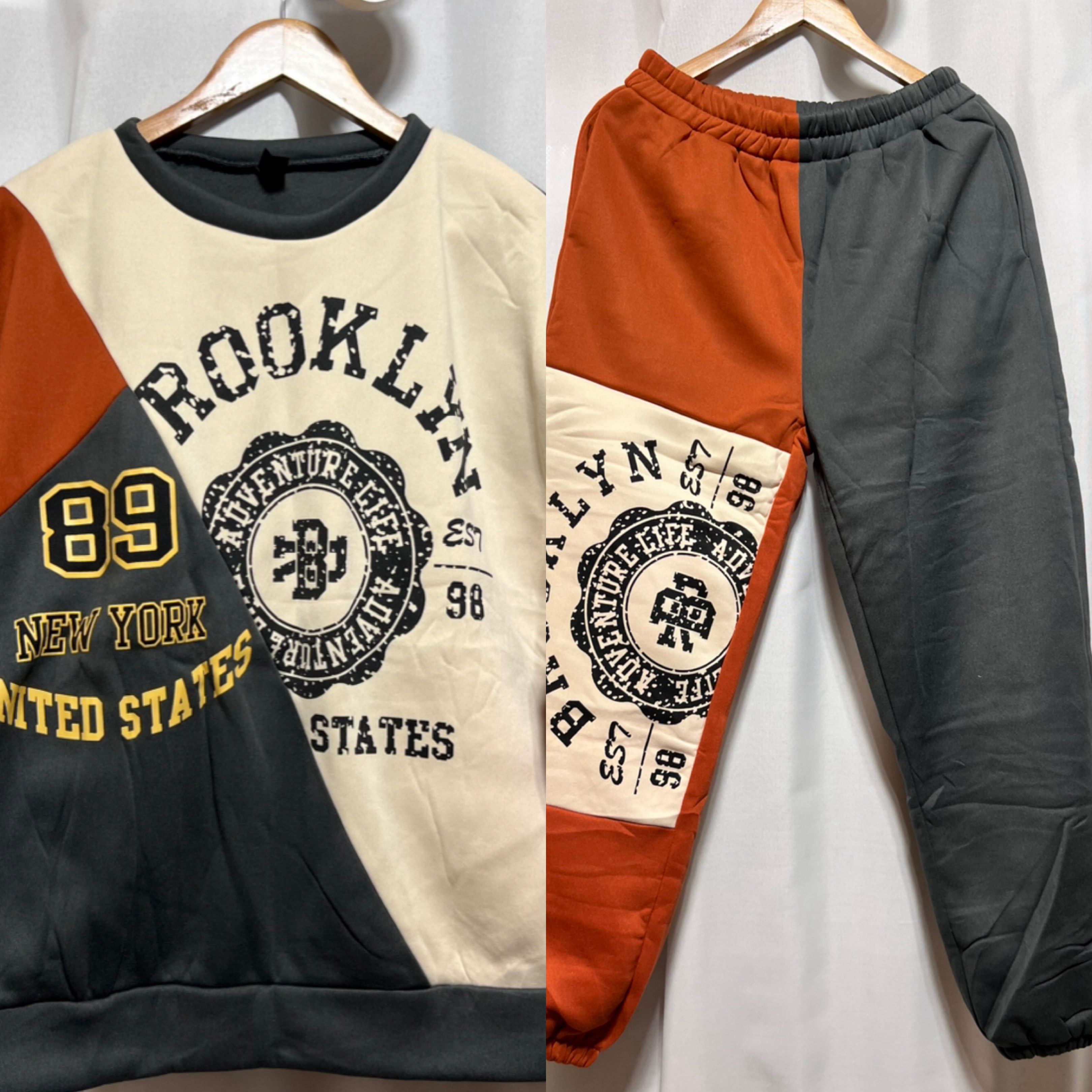 Brooklyn Sweatshirt and Pants Set Unisex (Category: Sets & Coordinates) located in Pasay City. Submitted by jtonlineshop (Listing ID 1420812532, Image 1). Description: - Sweatshirt: crew neck, long sleeves - Pants: elastic waistband, relaxed fit - Comfortable fabric - Perfect for casual wear and lounging - Soft and lightweight - can fit up to XL size - brand new - unisex Shipping via J&T Lalamove or grab c/o buyer Payment first No reservation Pas