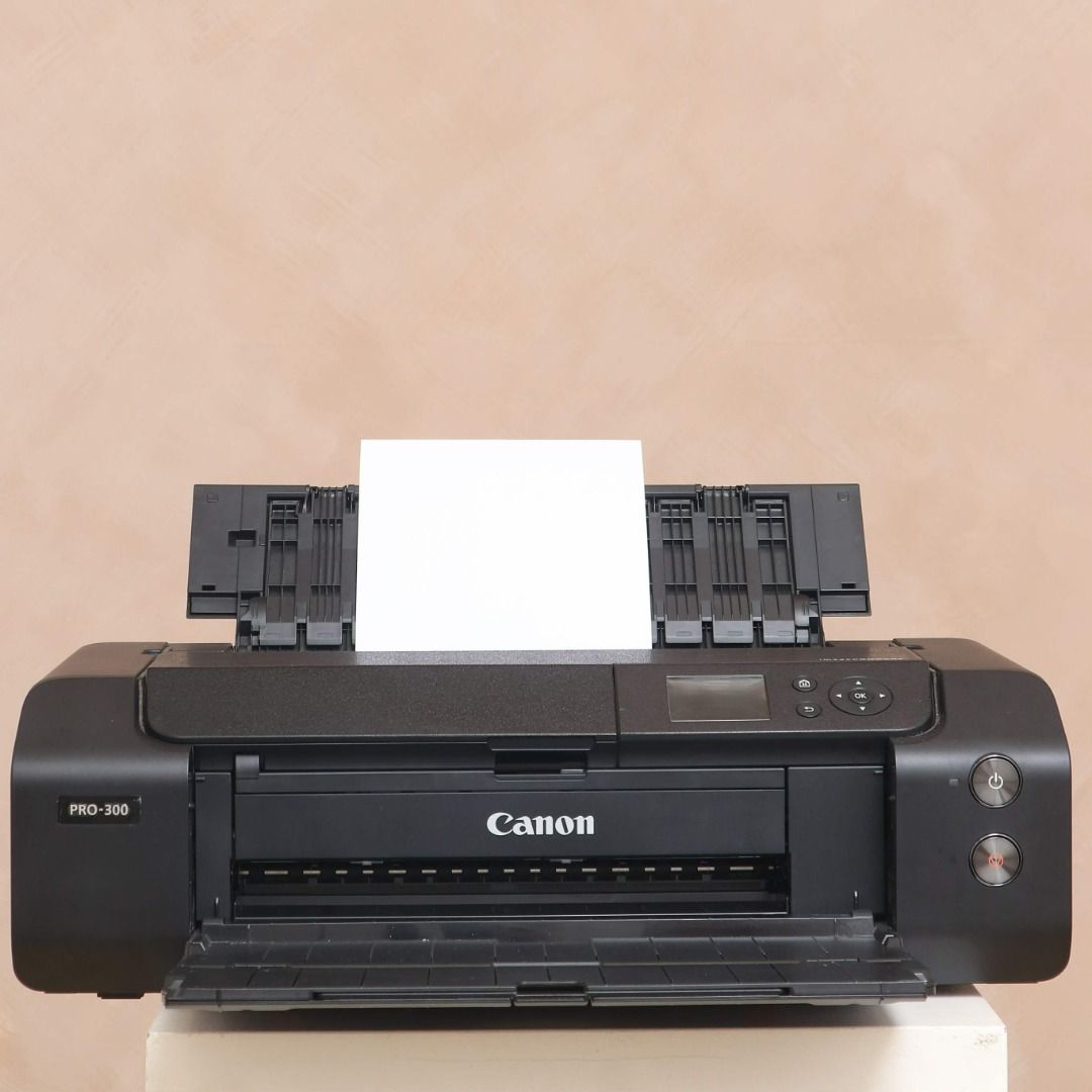 Canon Image PROGRAF Pro 300 Photo Printer (Category: Printers, Scanners & Copiers) located in Taguig. Submitted by yveltabiolieee (Listing ID 1420799886, Image 3). Description: Canon imagePROGRAF PRO-300 Professional A3+ Photo Printer for Photographers with 10-colour Inks System - Photo print speed (4 x 6"): 1 min 45 sec (borderless) - Wireless, Wired LAN, Wireless Pictbridge, Mopria, AirPrint, Direct Wireless - Ink Cartridges: PFI-300 (Cyan / Ma