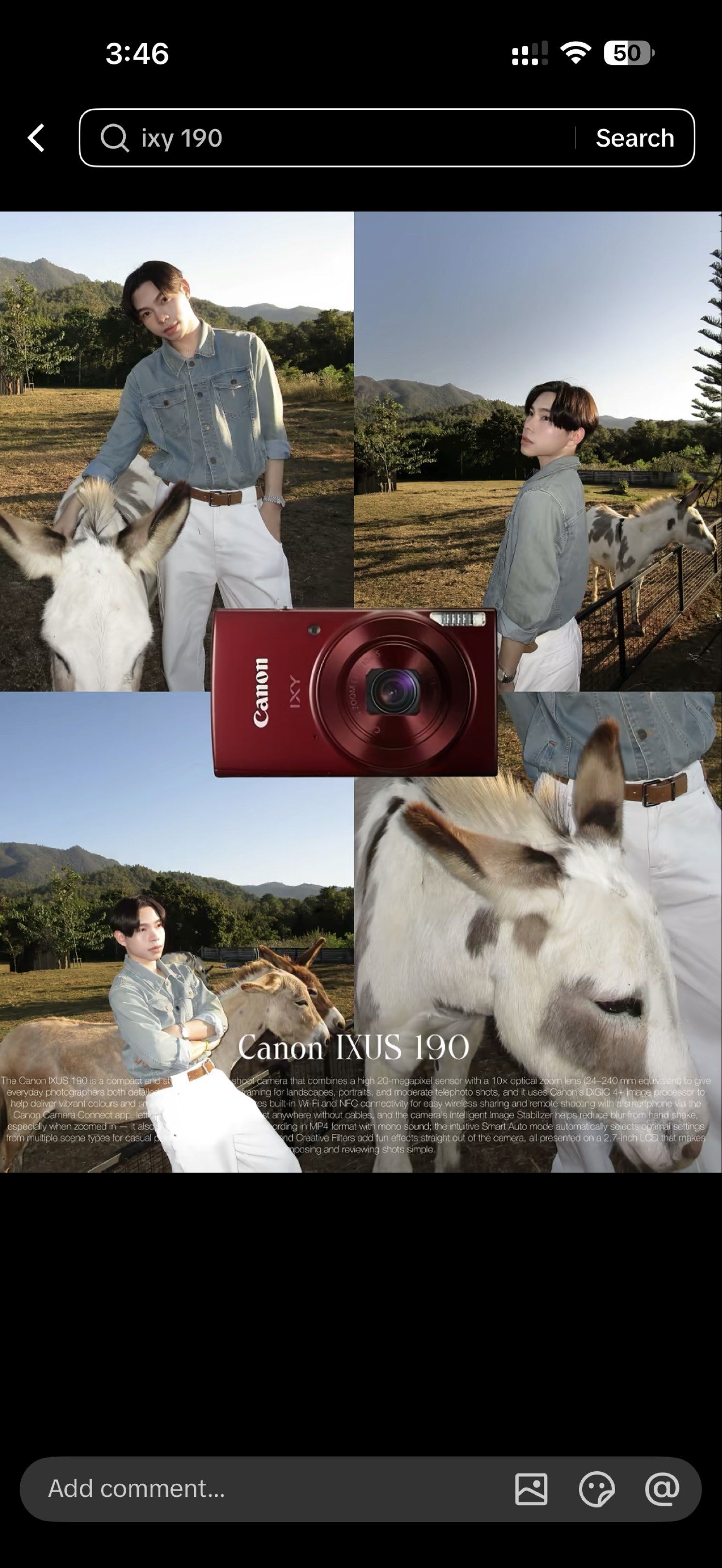 Canon IXUS 190 - For Rent! (Category: Cameras) located in Manila. Submitted by marielle_c.cloud (Listing ID 1420821652, Image 3). Description: 📸 Canon IXUS 190 — Camera for Rent ✨ Why rent this? • Super handy & lightweight — easy to bring anywhere! • Super ganda ng outputs — see photos for inspo • WiFi-ready ✅ no need for card reader, transfer photos instantly • Point-and-shoot, hassle-free for events, trips, or school projects 📍 Pick-up / Meet