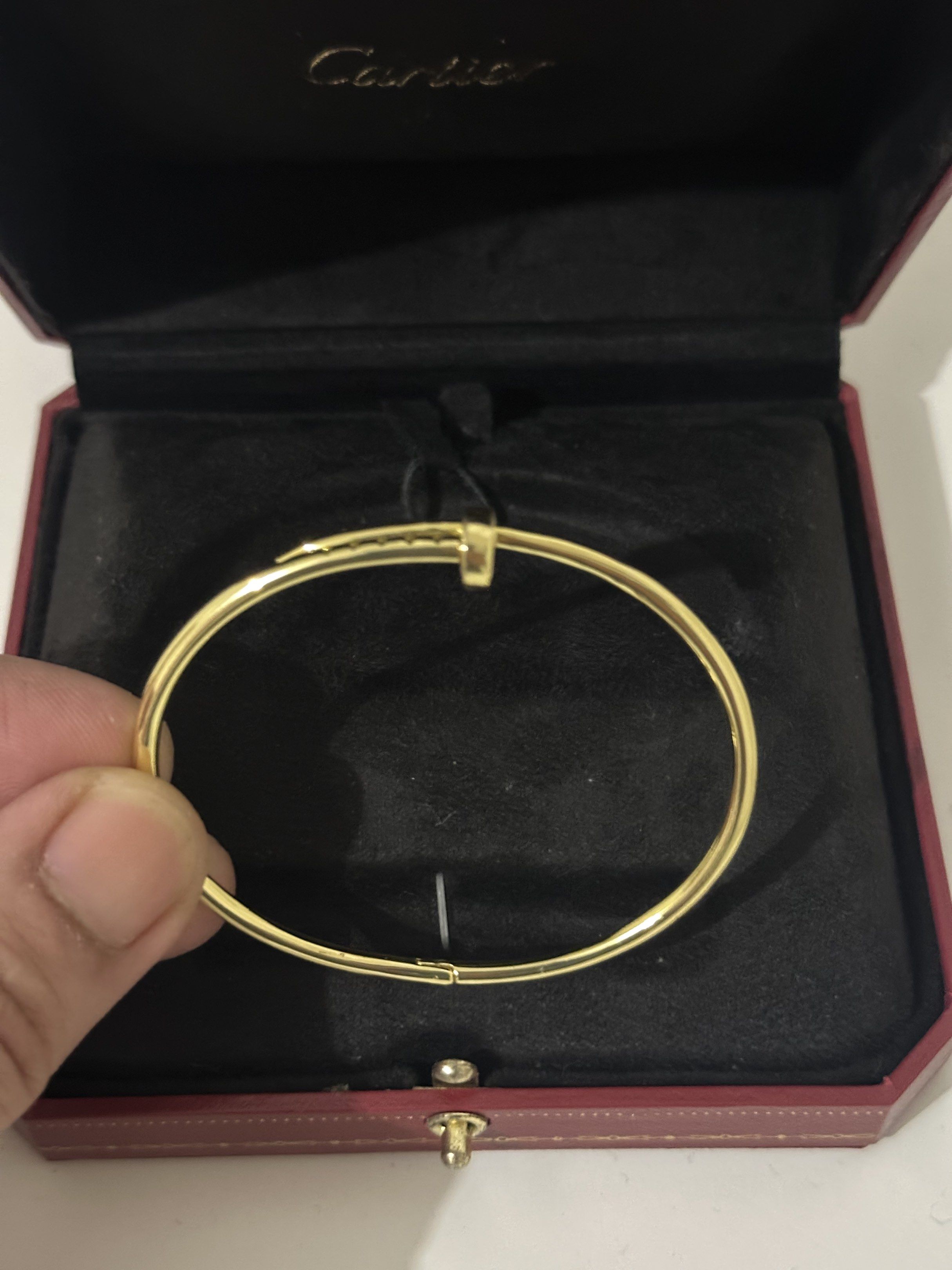 Cartier Juste un Clou Bracelet (Category: Bracelets) located in Marikina City. Submitted by classy101 (Listing ID 1420886747, Image 2). Description: -A high quality vermeil gold -Very close to Real 18k yellow gold -Shiny A high quality vermeil gold Very close to Real 18k yellow gold Shiny - Features iconic nail-shaped design - Adds a touch of elegance to any look.
