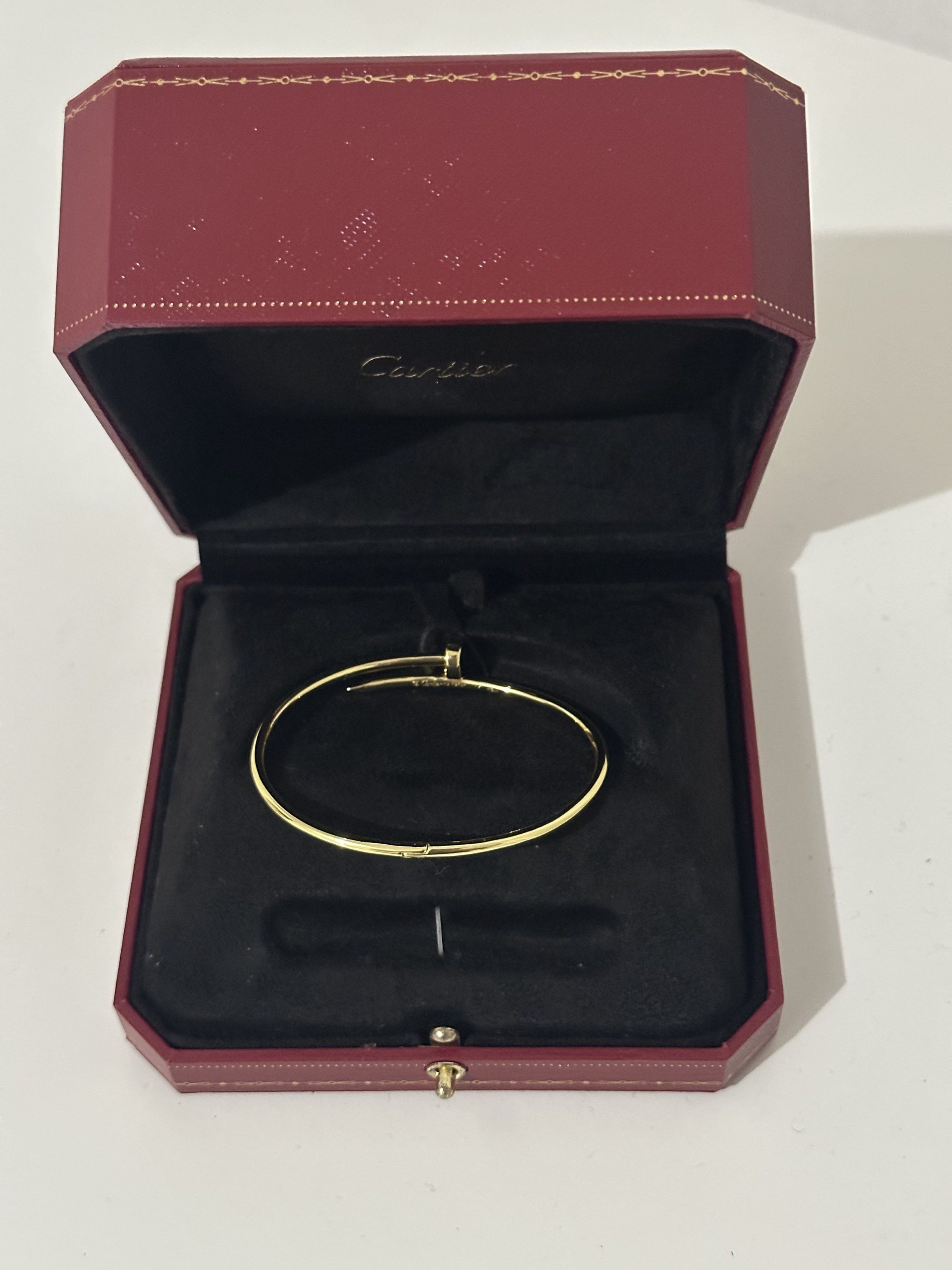 Cartier Juste un Clou Bracelet (Category: Bracelets) located in Marikina City. Submitted by classy101 (Listing ID 1420886747, Image 1). Description: -A high quality vermeil gold -Very close to Real 18k yellow gold -Shiny A high quality vermeil gold Very close to Real 18k yellow gold Shiny - Features iconic nail-shaped design - Adds a touch of elegance to any look.