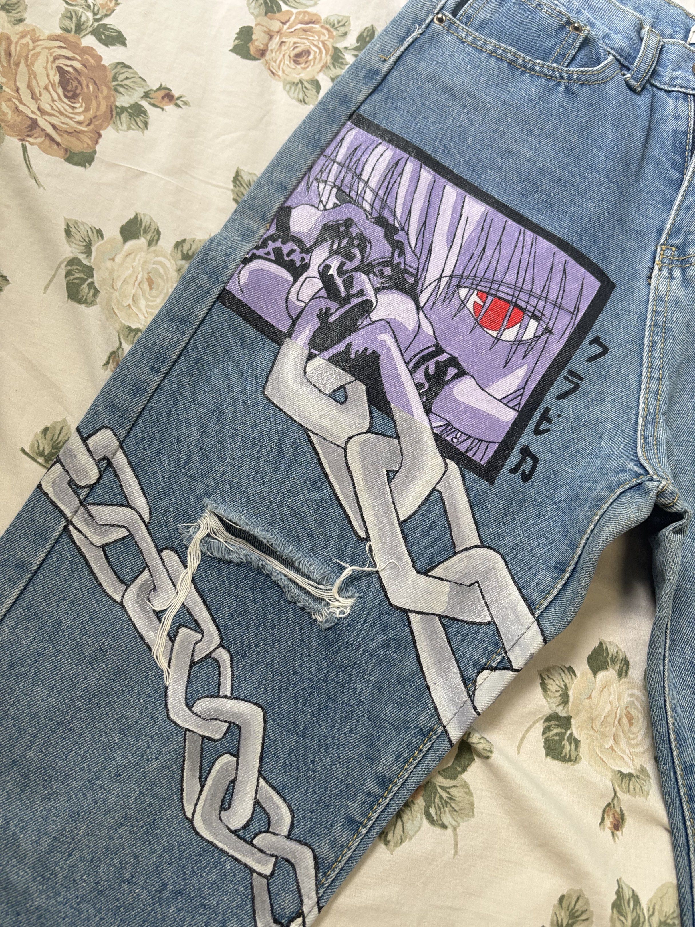 Custom Kurapika Mom Jeans (Category: Jeans) located in Makati City. Submitted by soobjny (Listing ID 1420762558, Image 3). Description: Never used! had this custom made because of my love for Kurapika but ended up not using, just admiring :( .