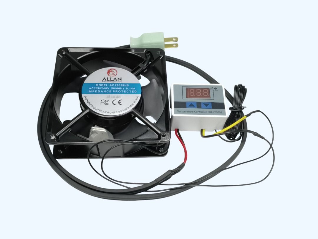 DIY KIT TEMPERATURE CONTROLLER FOR SOLAR CHARGE CONTROLLER (Category: Electrical, Adaptors & Sockets) located in Quezon City. Submitted by besteinpc (Listing ID 1420833337, Image 2). Description: DIY KIT TEMPERATURE CONTROLLER FOR SOLAR CHARGE CONTROLLER FEATURES: MATERIALS USED: 👉a. 1pc THERMOSTAT 👉b. 1pc FAN 220V 👉c. 1pc MALE PLUG 👉d. 2pcs M3x4 HEX BOLTS and NUTS 👉e. 2pcs 30mm ANGLE BRACKET with screw BENEFITS: 👉Additional cooling device 