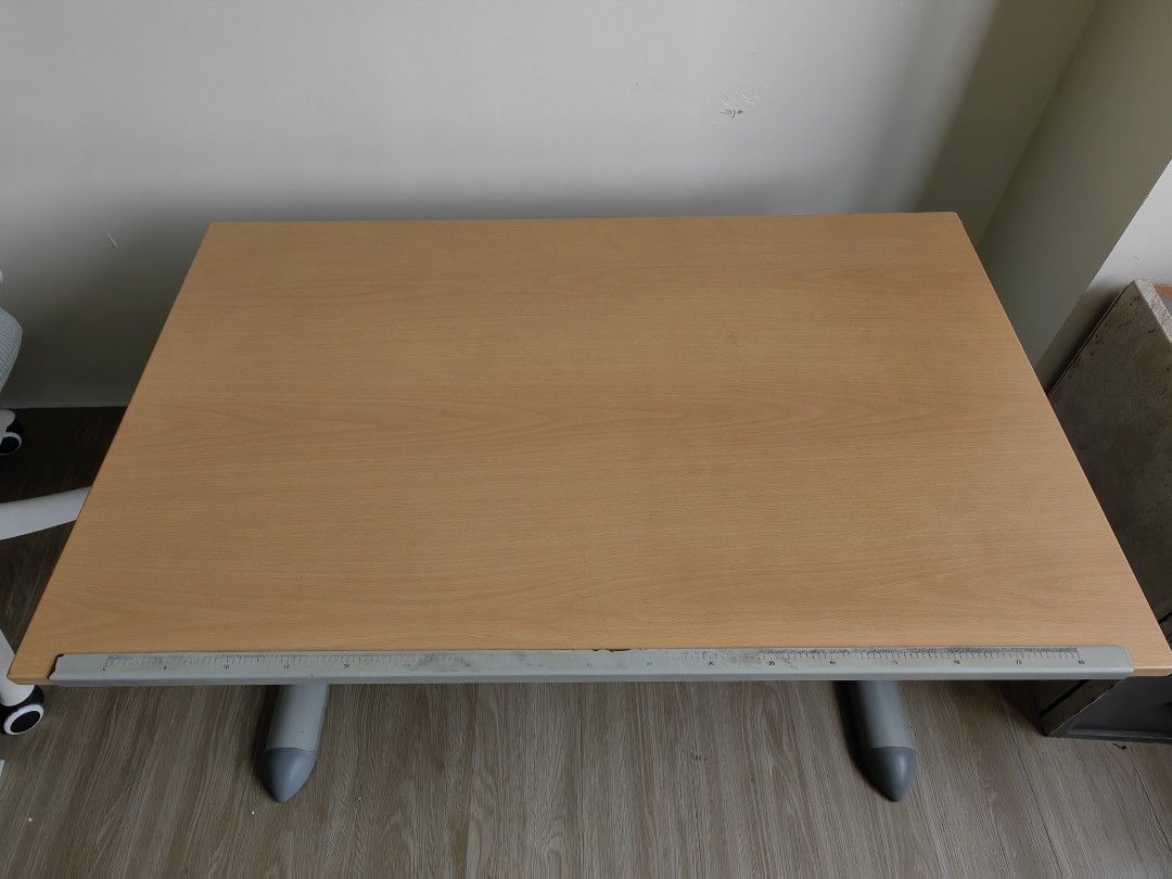Drafting Table (Category: Tables & Sets) located in Pasig City. Submitted by yg.ent (Listing ID 1420863530, Image 3). Description: 📍 original price: 8k 📍 adjustable height, standard size 📍freebies: triangle ruler set and templates (worth 1k) 📍 last price posted 📍 rfs: no need na for school please do message me for more info. 📲.