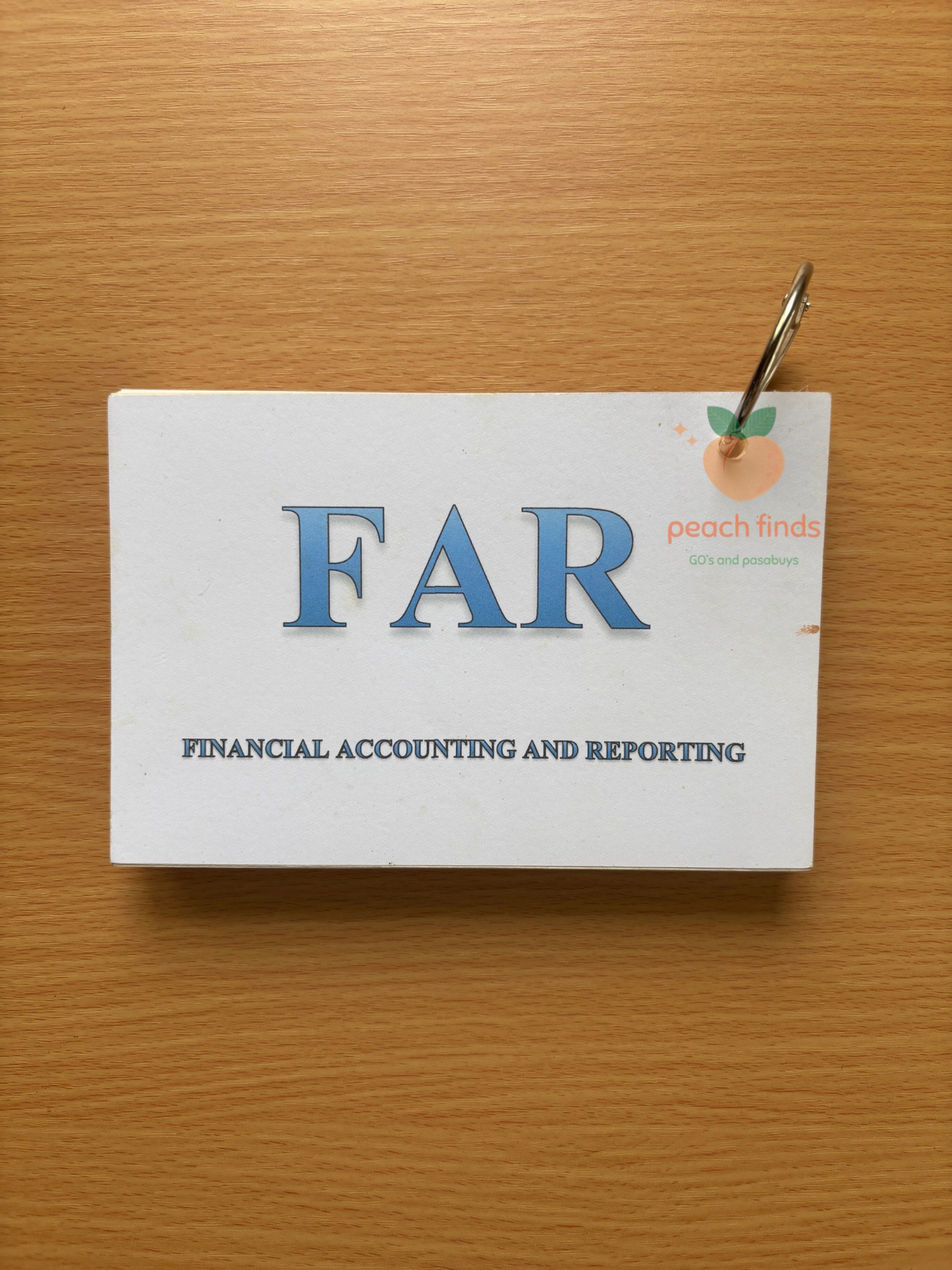 FAR Financial Accounting and Reporting Review Notes (Category: Textbooks) located in Malaybalay. Submitted by peachfinds (Listing ID 1420806199, Image 1). Description: wts / lfb 𓂋 Financial Accounting and Reporting (FAR) CPA Licensure Exam Notes ╰ P300 ╰ Bought from Orange App ╰ In very good condition ೃ Onhand and Ready to ship ೃ Can do reservation and Layaway ೃ. MOP – COD via J&T /Gcash / Maya / GoTyme / Lanbank ೃ MOD – J&T.