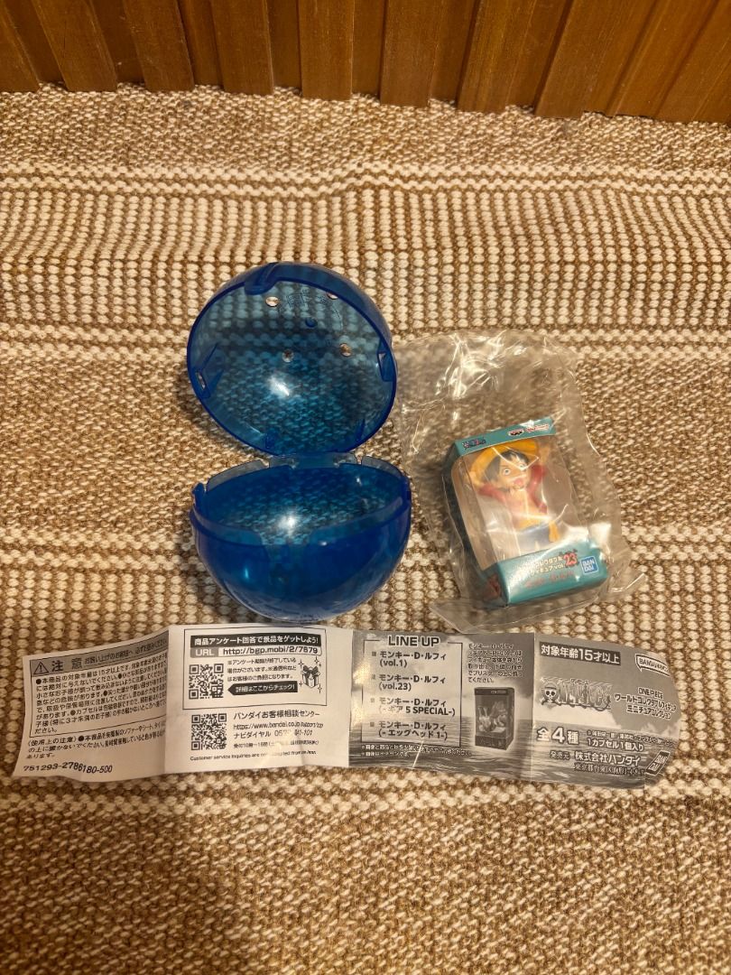 Gashapon | Random | (Category: Designer & Blind Box Toys) located in Manila. Submitted by ea_digital (Listing ID 1420913854, Image 3). Description: Randam Gashapon | Monster Hunter | Kawasaki | One Piece | Tom & Jerry | Zootopia 2 | Monster Hunter: Palico - P200 Kawasaki Z900RS - P250 One Piece: Luffy - P200 Tom & Jerry: Tom - P200 Zootopia 2: - P150 TAKE ALL - P800 Note: All Gashapons are brand new and original from Tokyo, Japan. Shipping Method