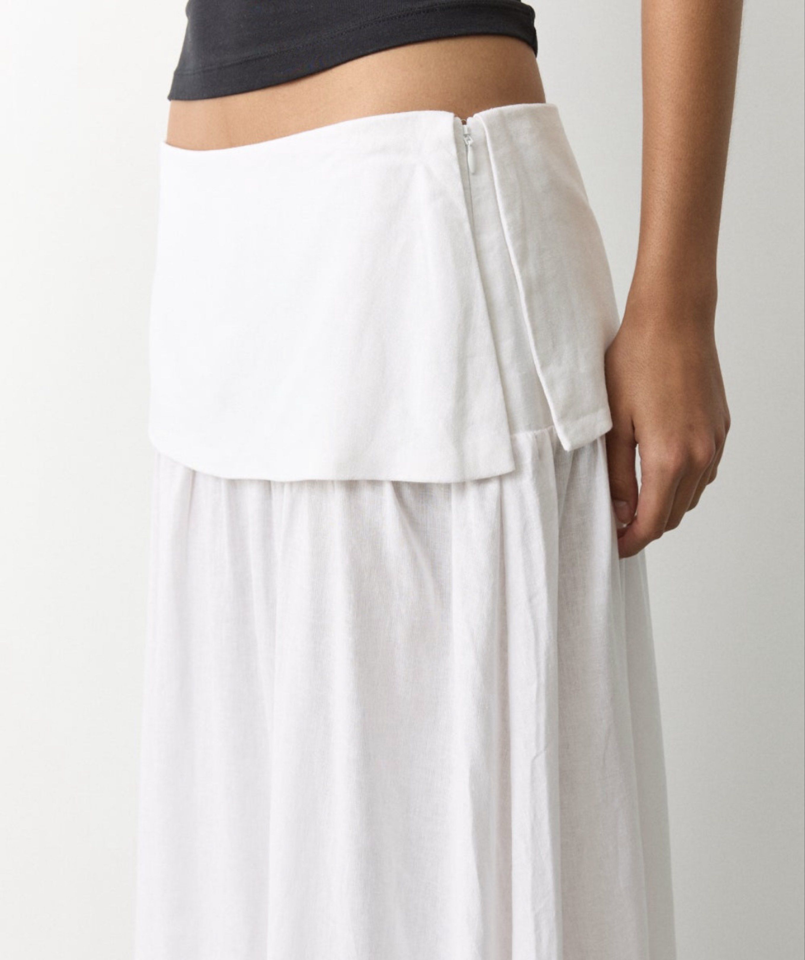 GLASSONS MAXI SKIRT LINEN BLEND FOLDOVER MAXI, Women's Fashion, Bottoms ...
