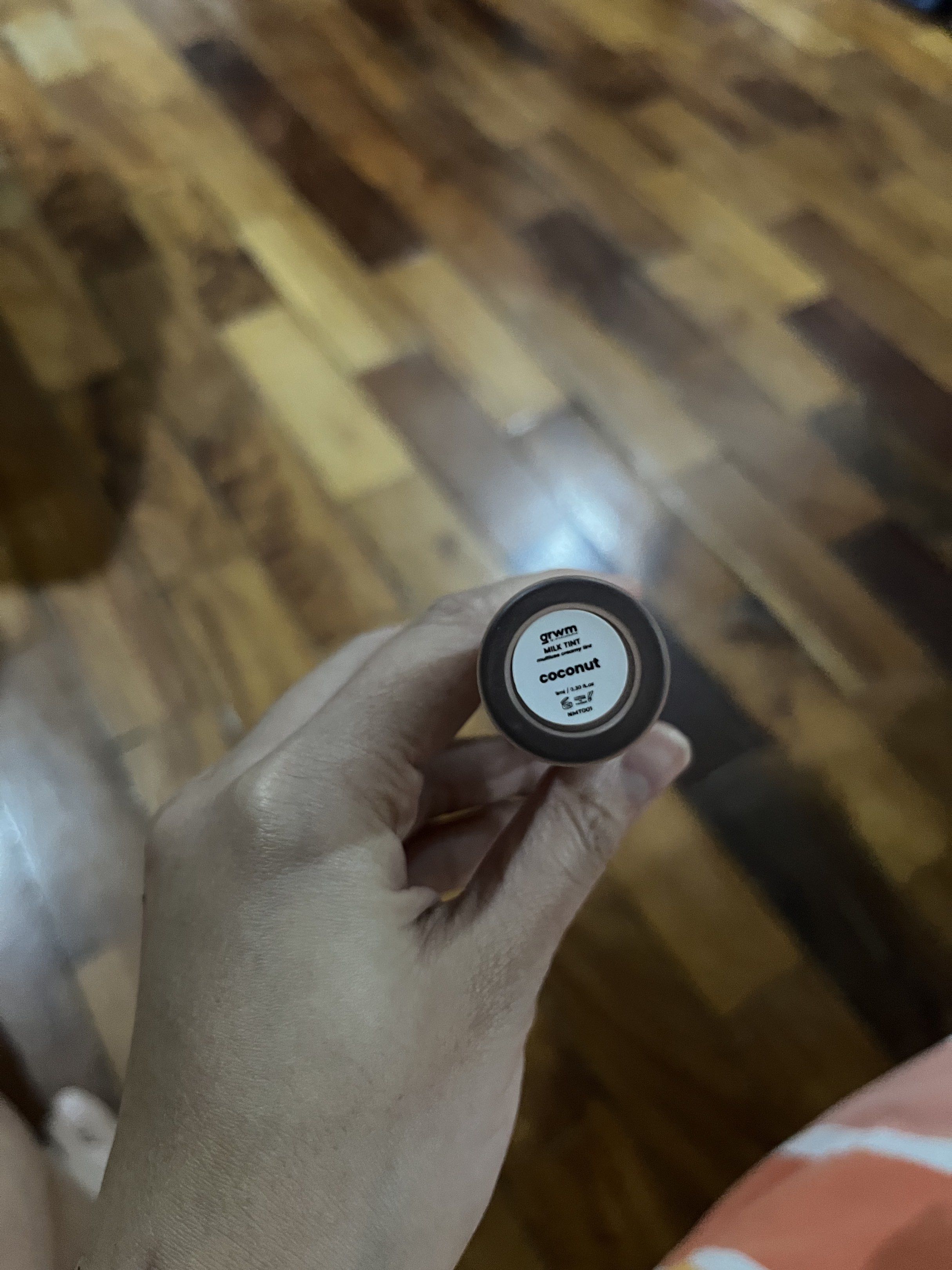GRWM Milk Tint Coconut (Category: Makeup) located in Paranaque City. Submitted by nikkis100 (Listing ID 1420913093, Image 2). Description: Used this quite a bit already, but still in great condition. Radiant blush that especially suits a toasted/ tan make up look. Purchased in 2025. RFS: Shade doesn’t suit me..