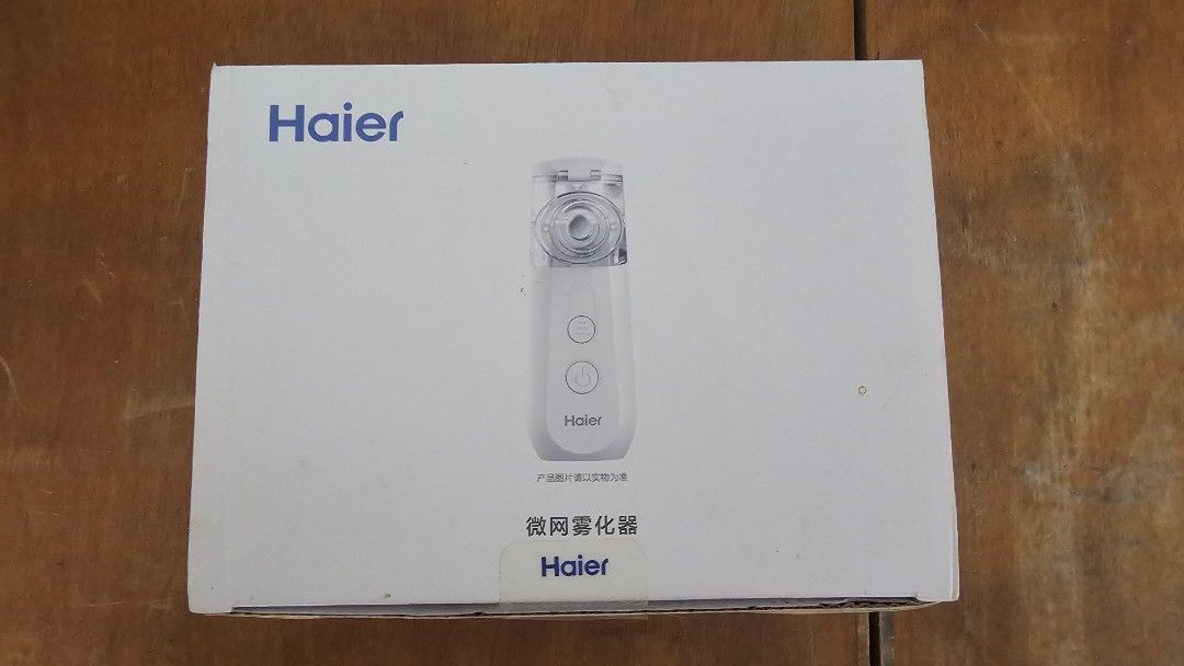 Haier Portable Nebulizer (Category: Medical Supplies & Tools) located in Paranaque City. Submitted by whatsthetime21 (Listing ID 1420832233, Image 1). Description: Brand new is 4.5k on La zada - Haier portable nebulizer. - Includes original box and all accessories. - Comes with a charging cable. - White color. - Designed for easy portability. - Perfect for on-the-go respiratory needs..